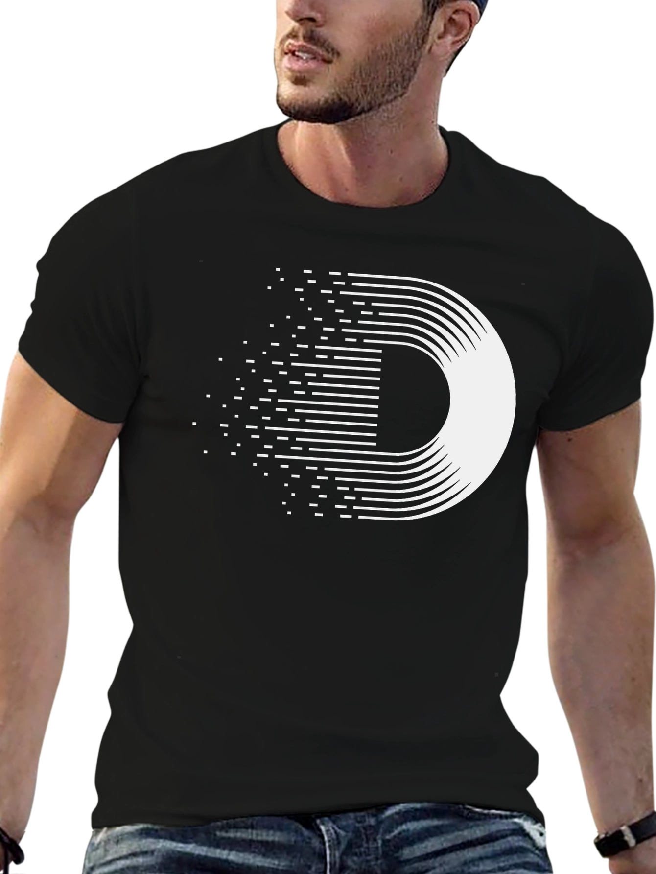 Modern Graphic Tee - Abstract Geometric Design