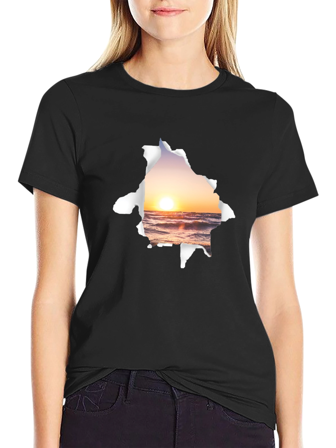 Sunset Beach Graphic T-Shirt