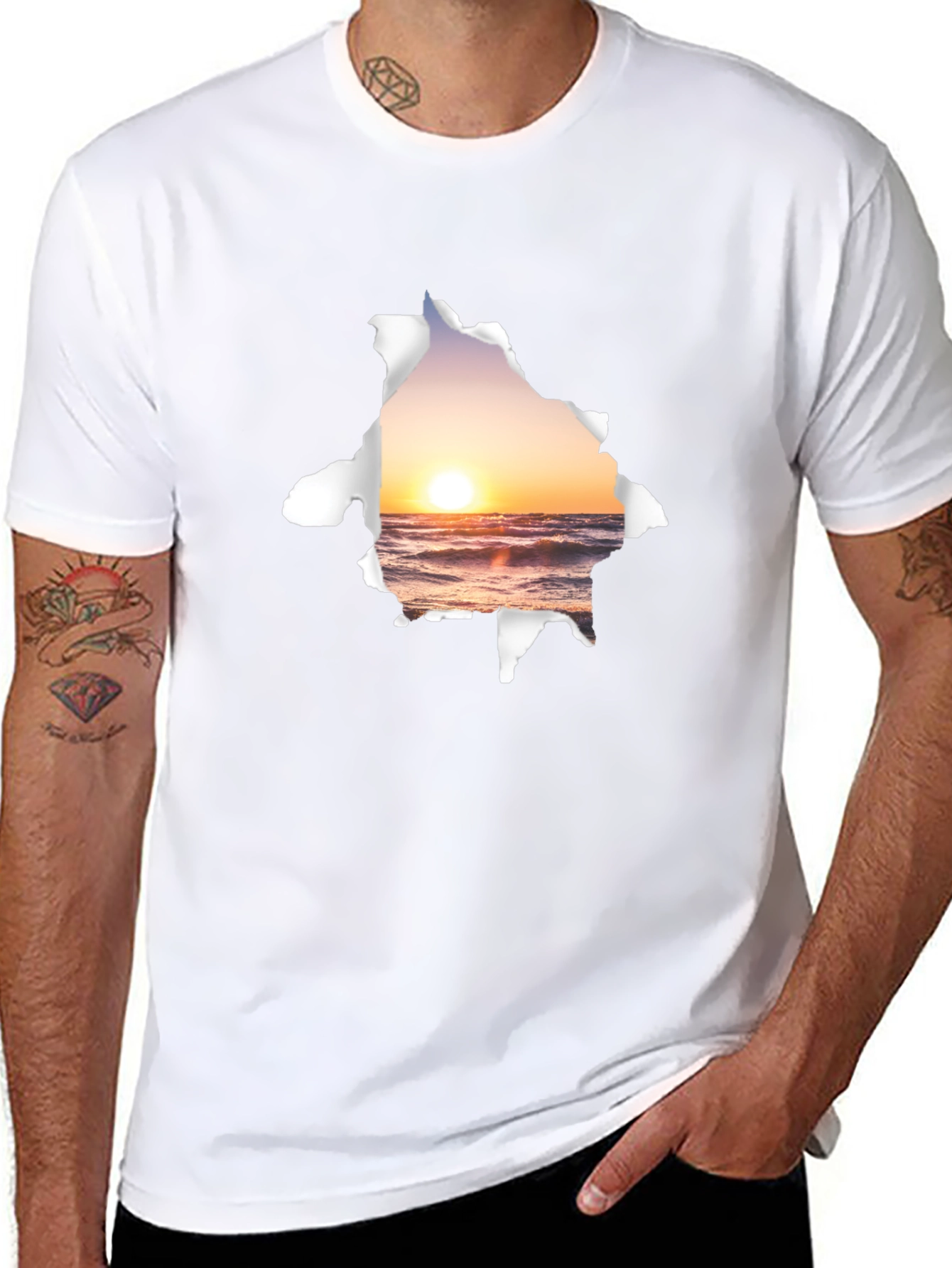 Sunset Beach Graphic T-Shirt