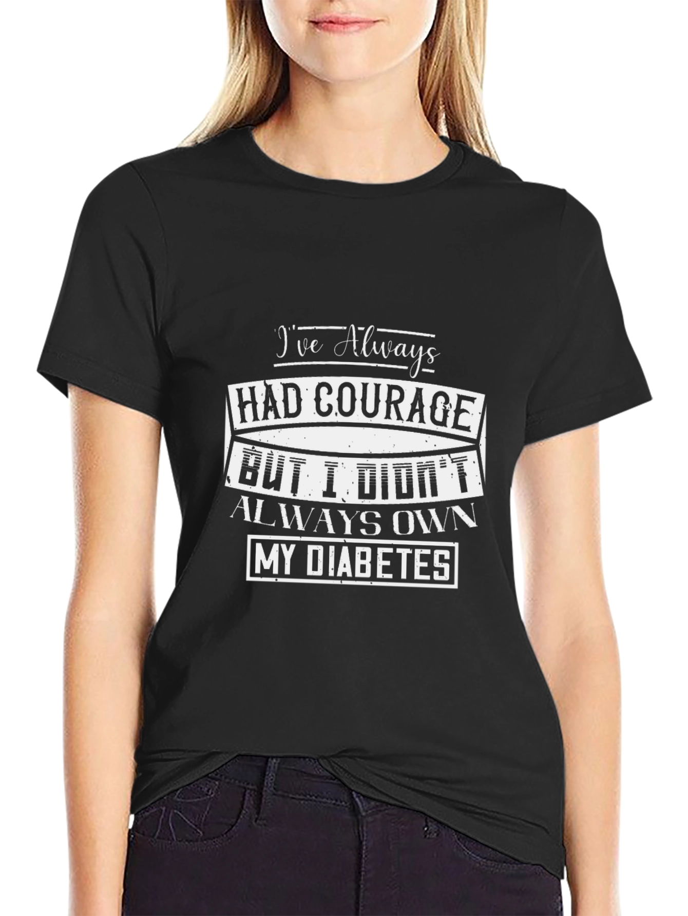 Courage Diabetes Awareness Graphic T-Shirt