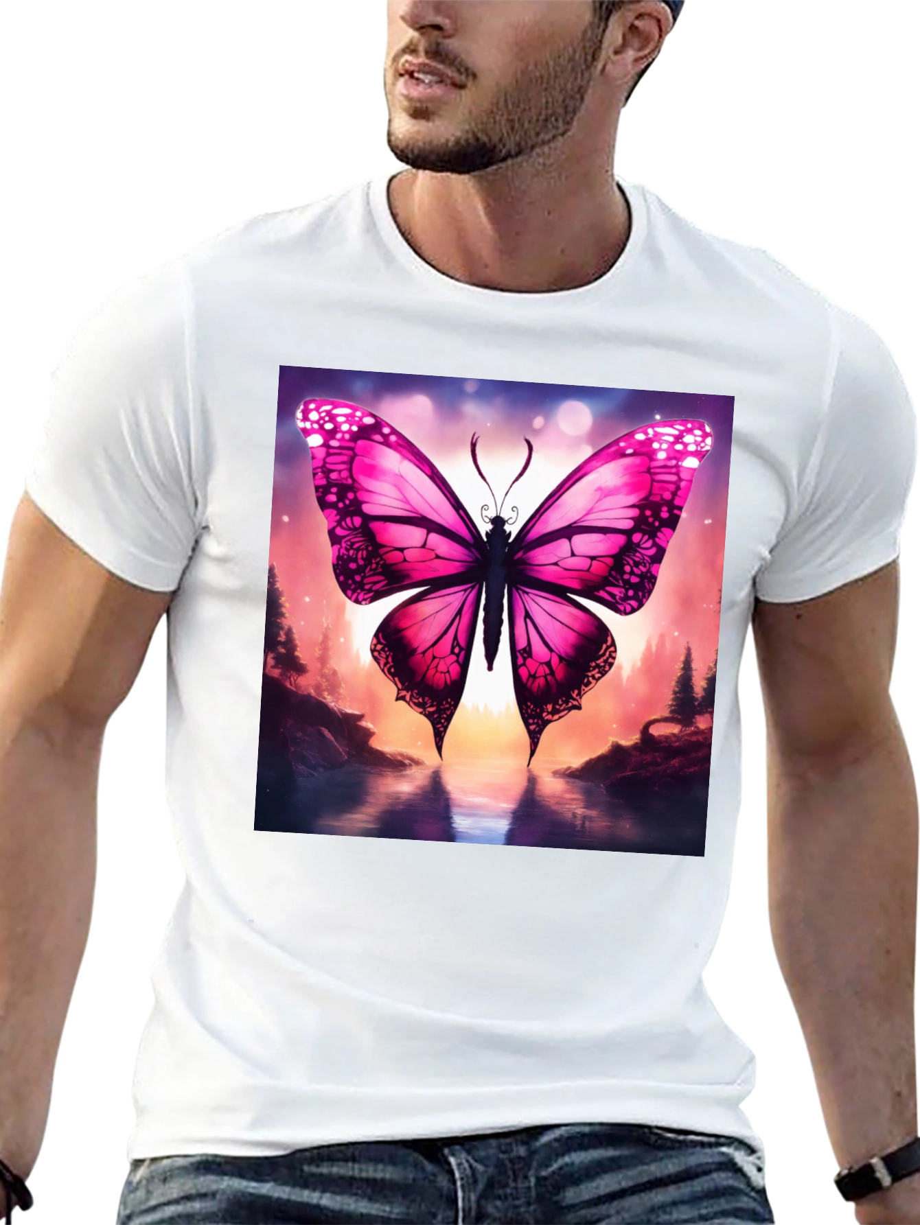Butterfly Graphic T-Shirt - Nature Inspired Design