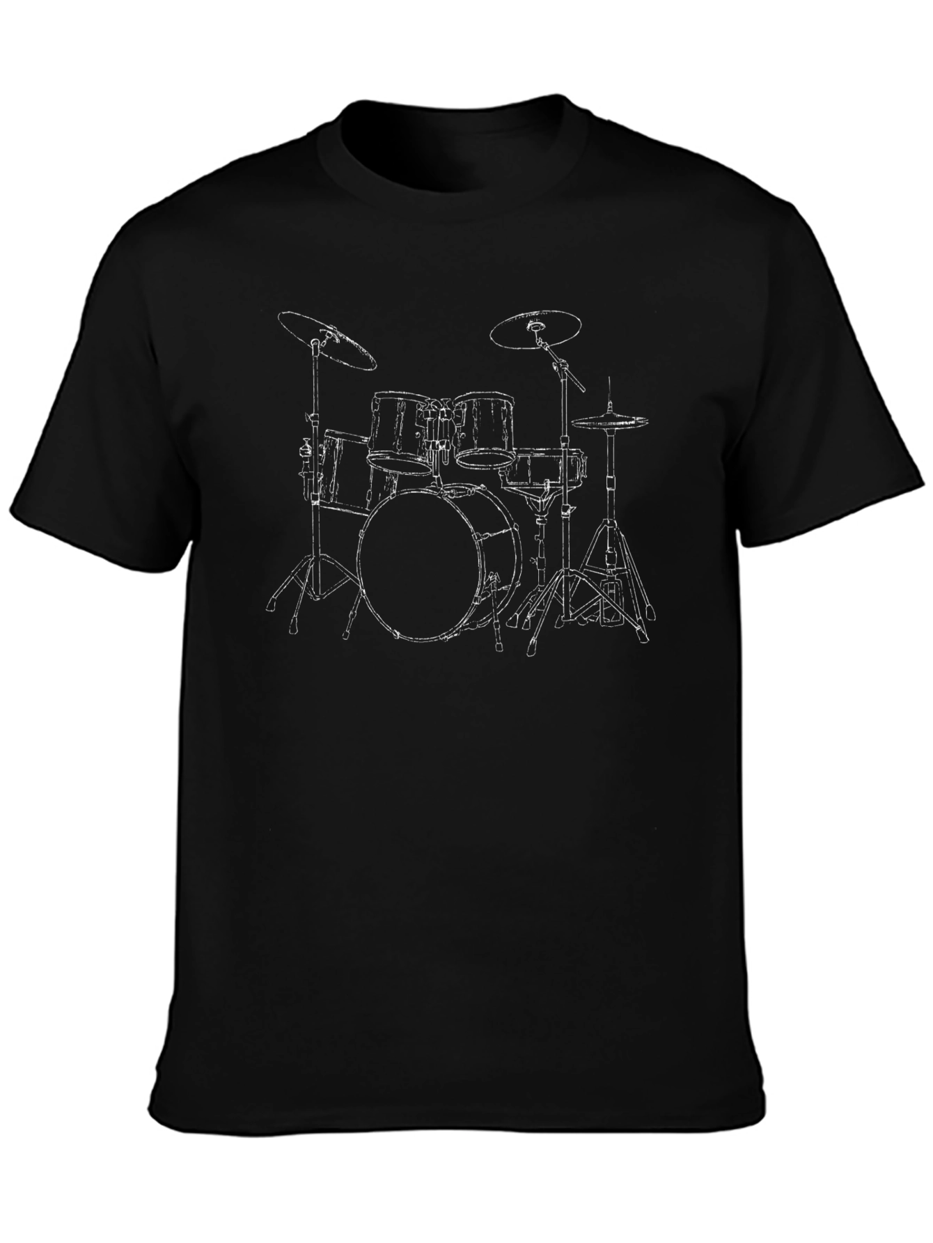 Drum Kit Graphic Tee - Black