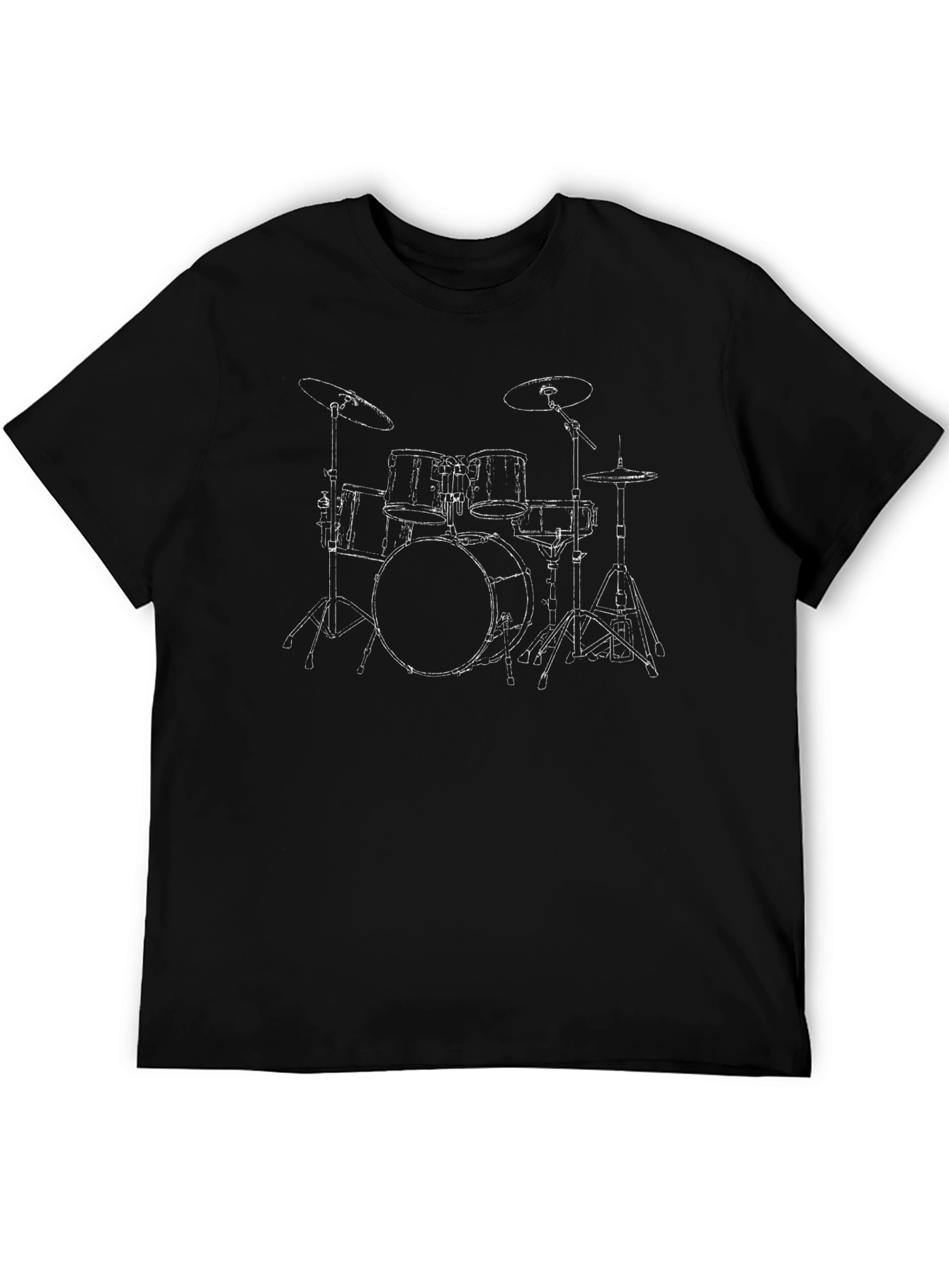 Drum Kit Graphic Tee - Black