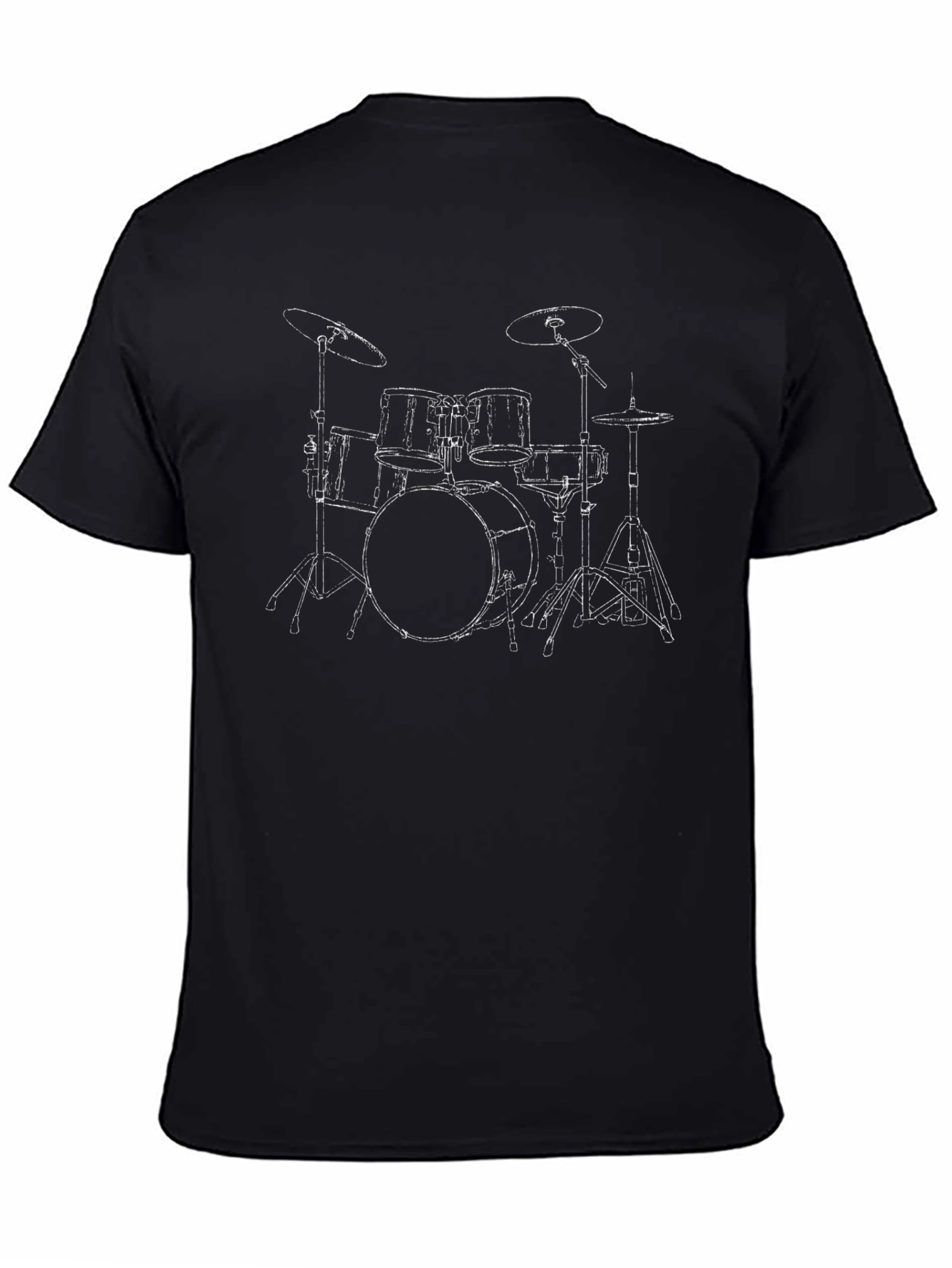 Drum Kit Graphic Tee - Black