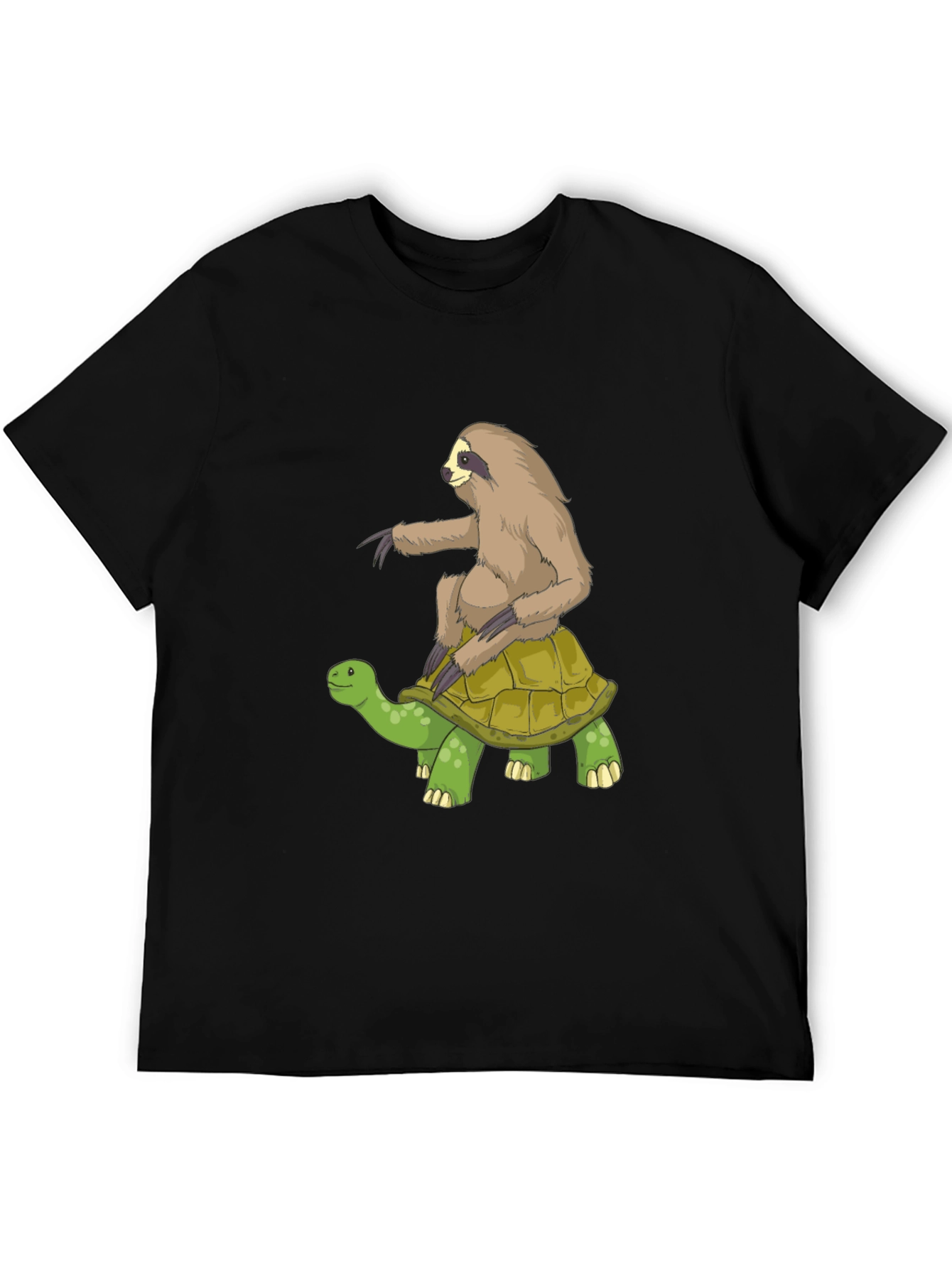 Sloth Riding Turtle Graphic Tee