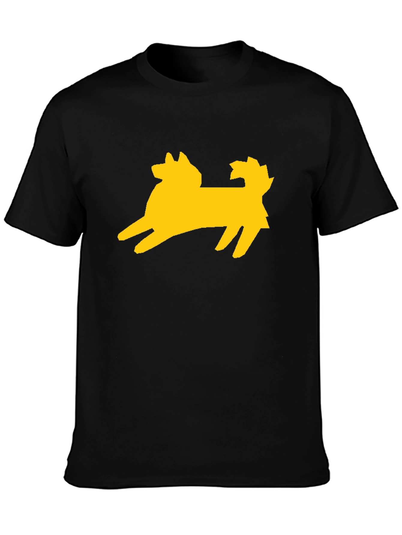 Dog Graphic Tee - Black Cotton Blend