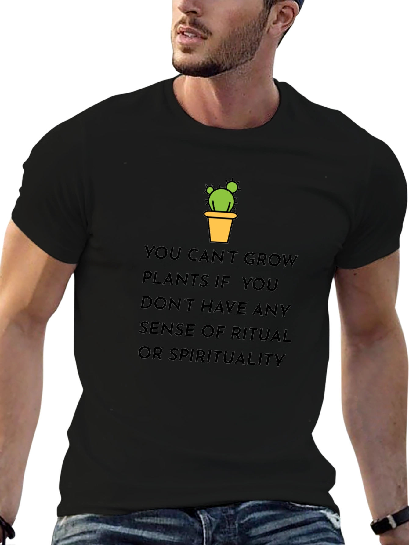 Cactus Plant T-Shirt - Grow Your Spirituality