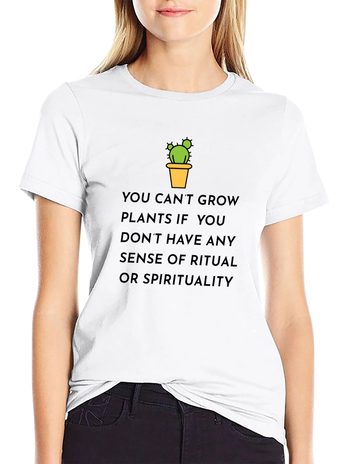 Cactus Plant T-Shirt - Grow Your Spirituality