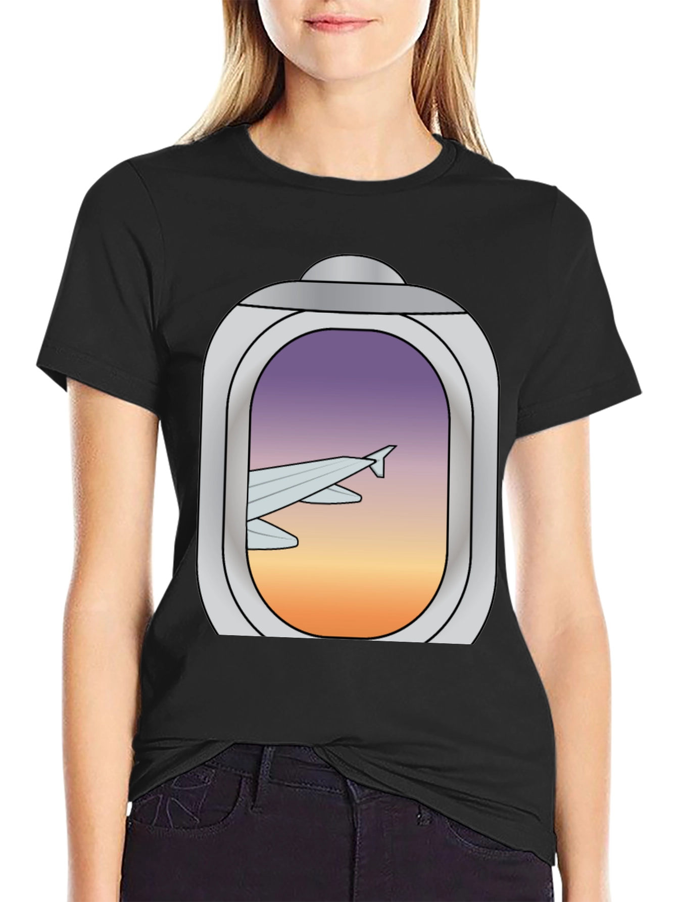 Airplane Window Graphic T-Shirt