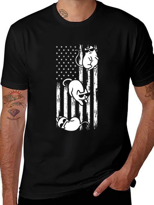 Cool Cats American Flag T-Shirt