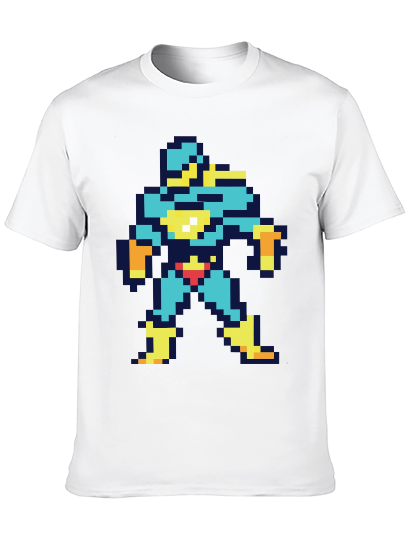 Retro 8-Bit Pixel Hero Graphic Black T-Shirt
