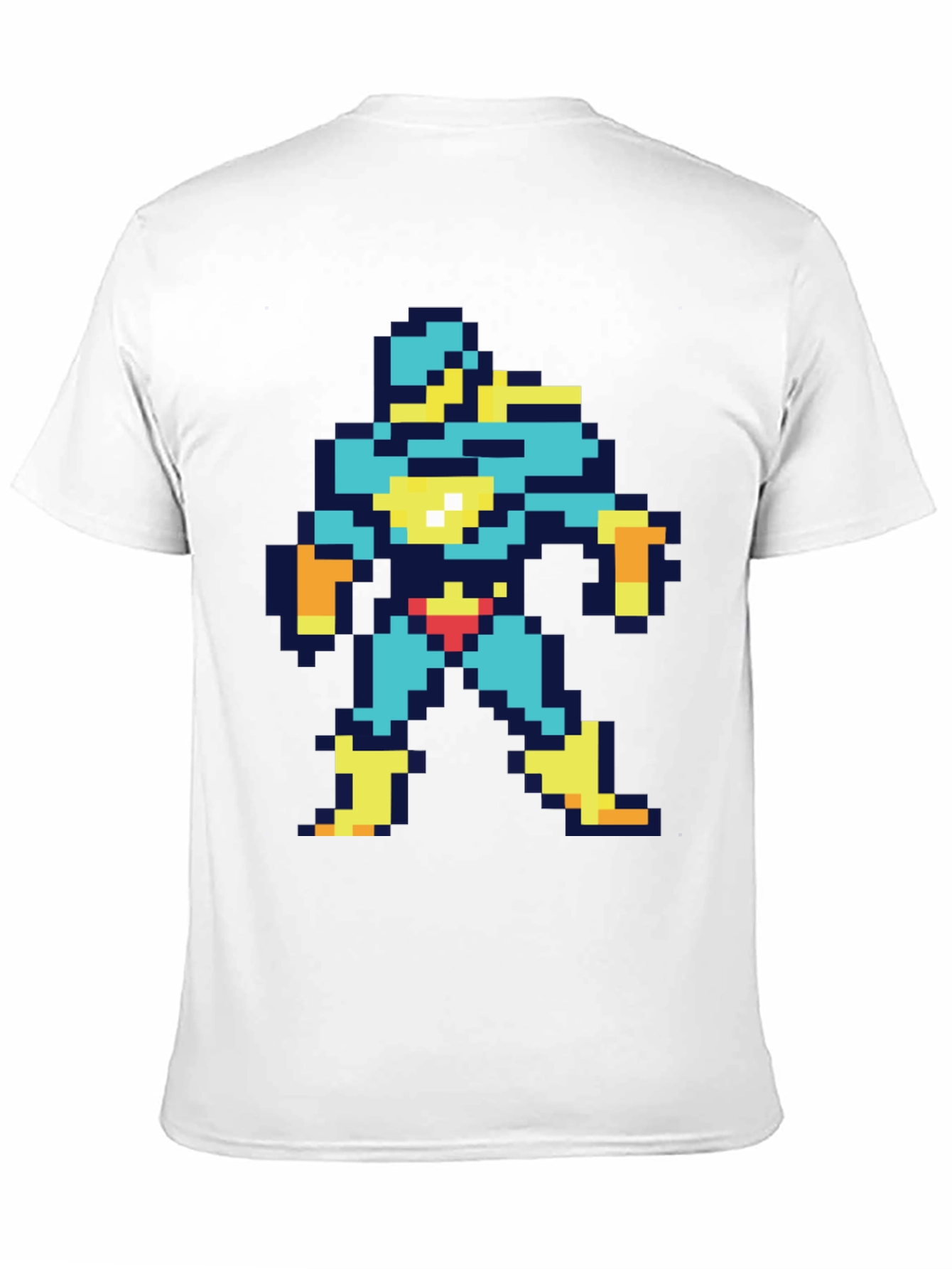 Retro 8-Bit Pixel Hero Graphic Black T-Shirt
