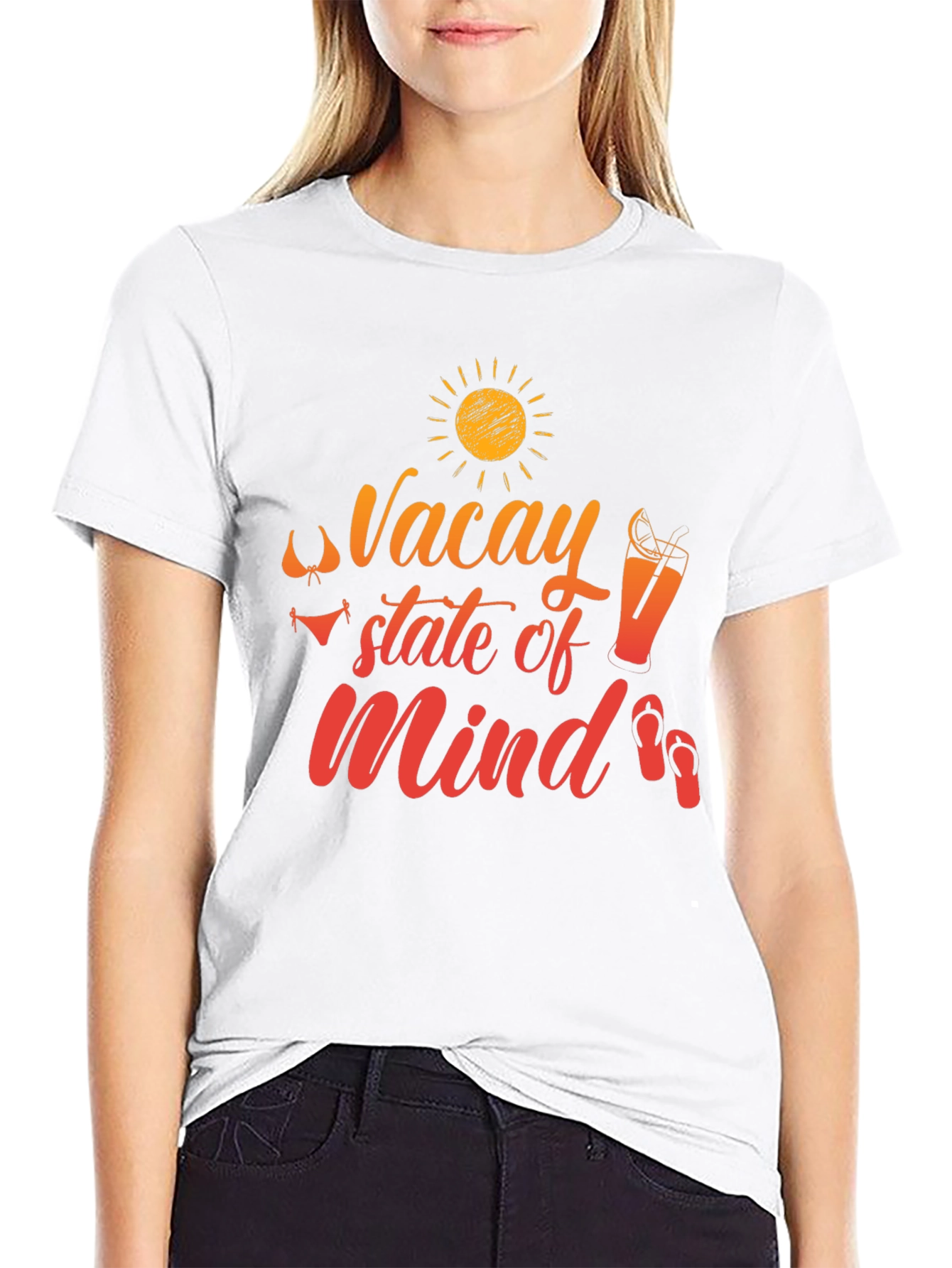 Vacay State of Mind Black T-Shirt