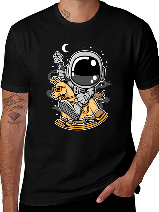 Astronaut on Rocking Horse Graphic Tee