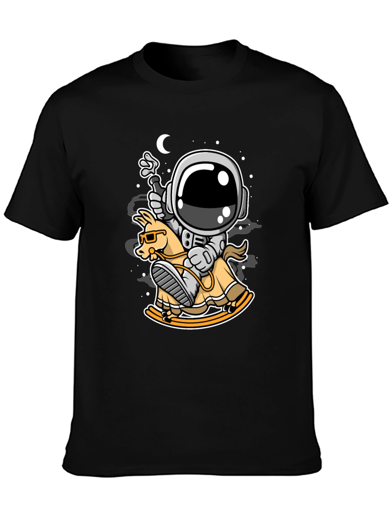 Astronaut on Rocking Horse Graphic Tee