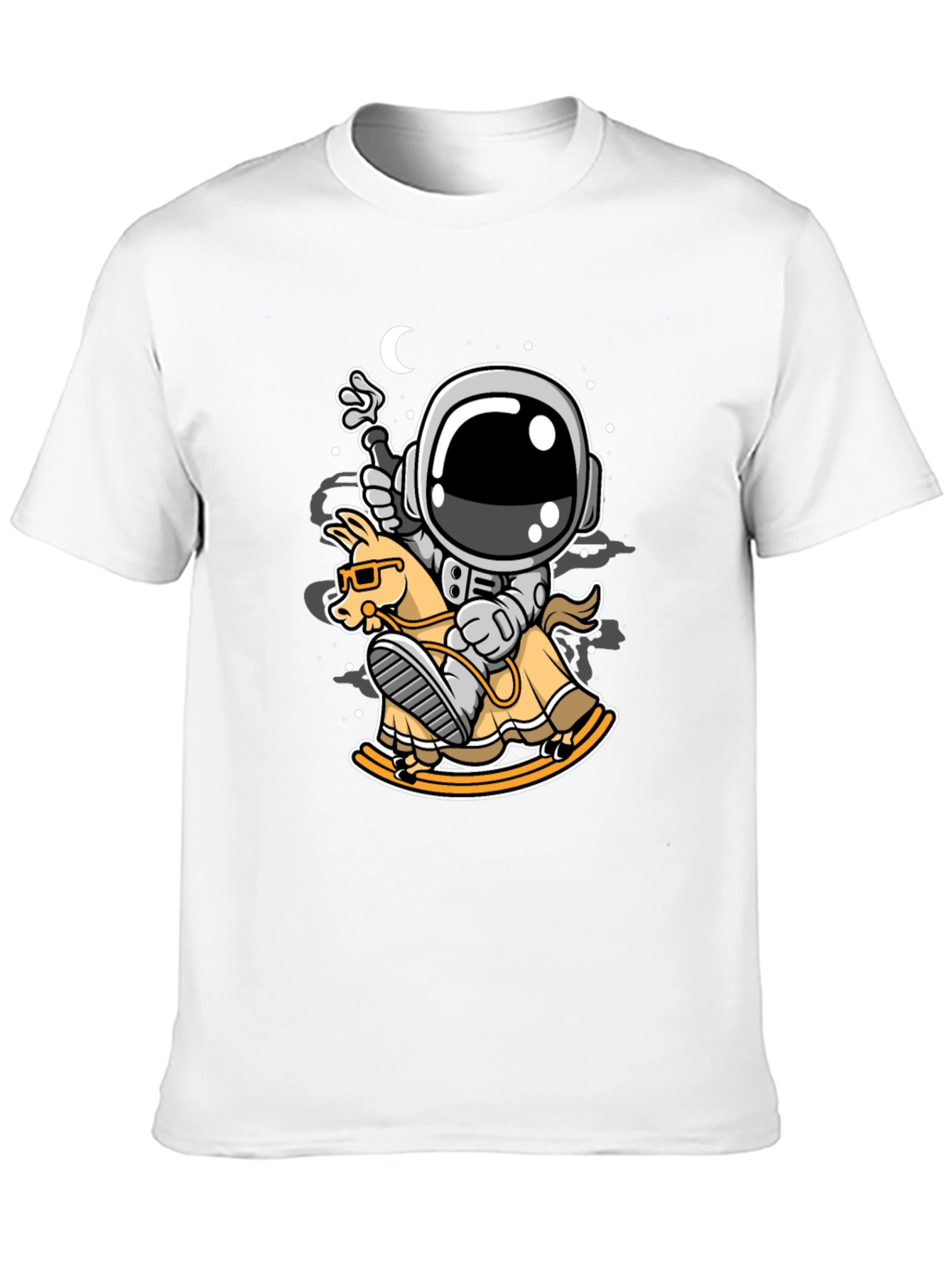 Astronaut on Rocking Horse Graphic Tee