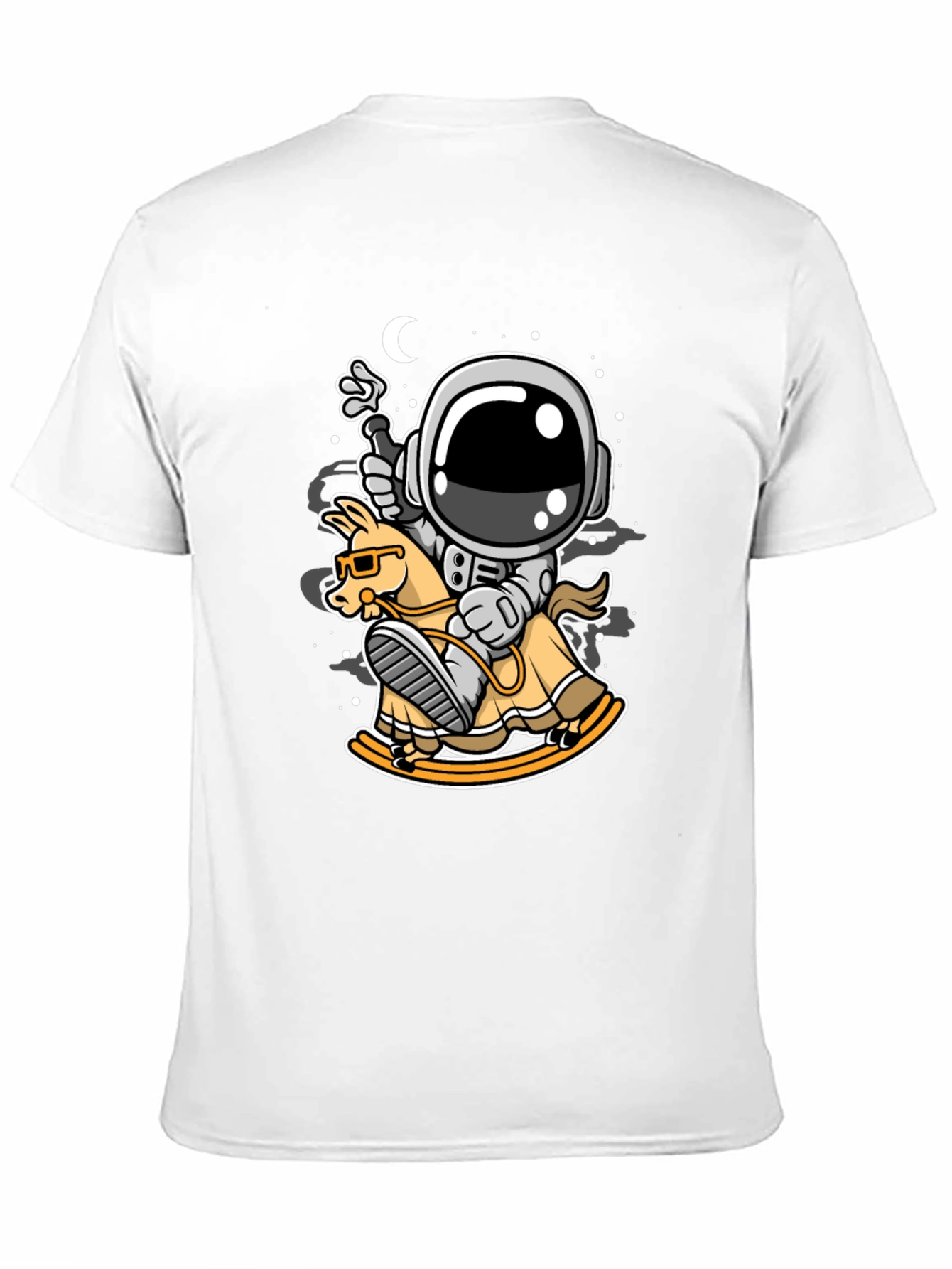 Astronaut on Rocking Horse Graphic Tee