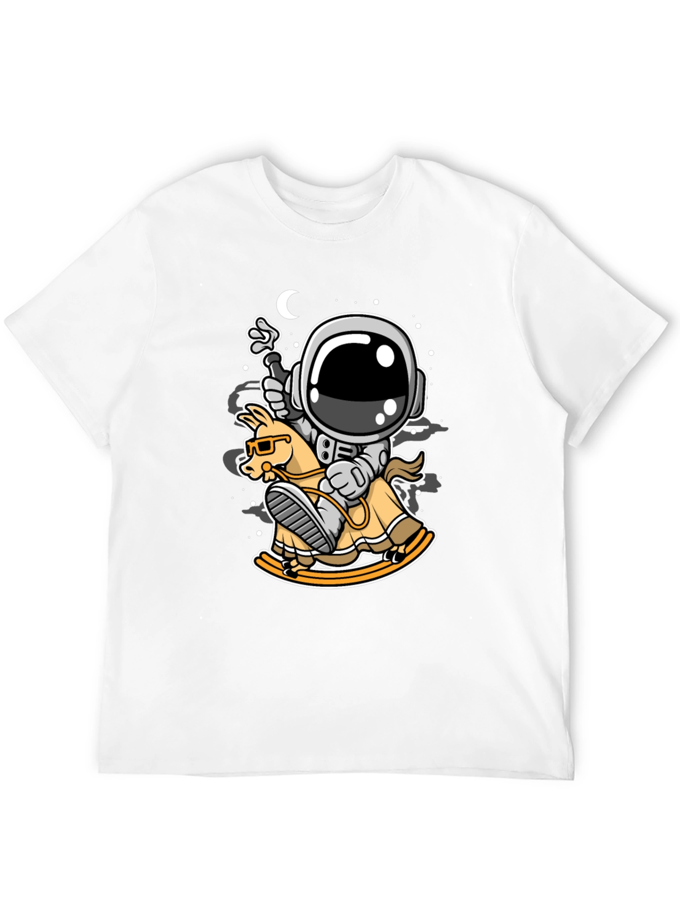 Astronaut on Rocking Horse Graphic Tee