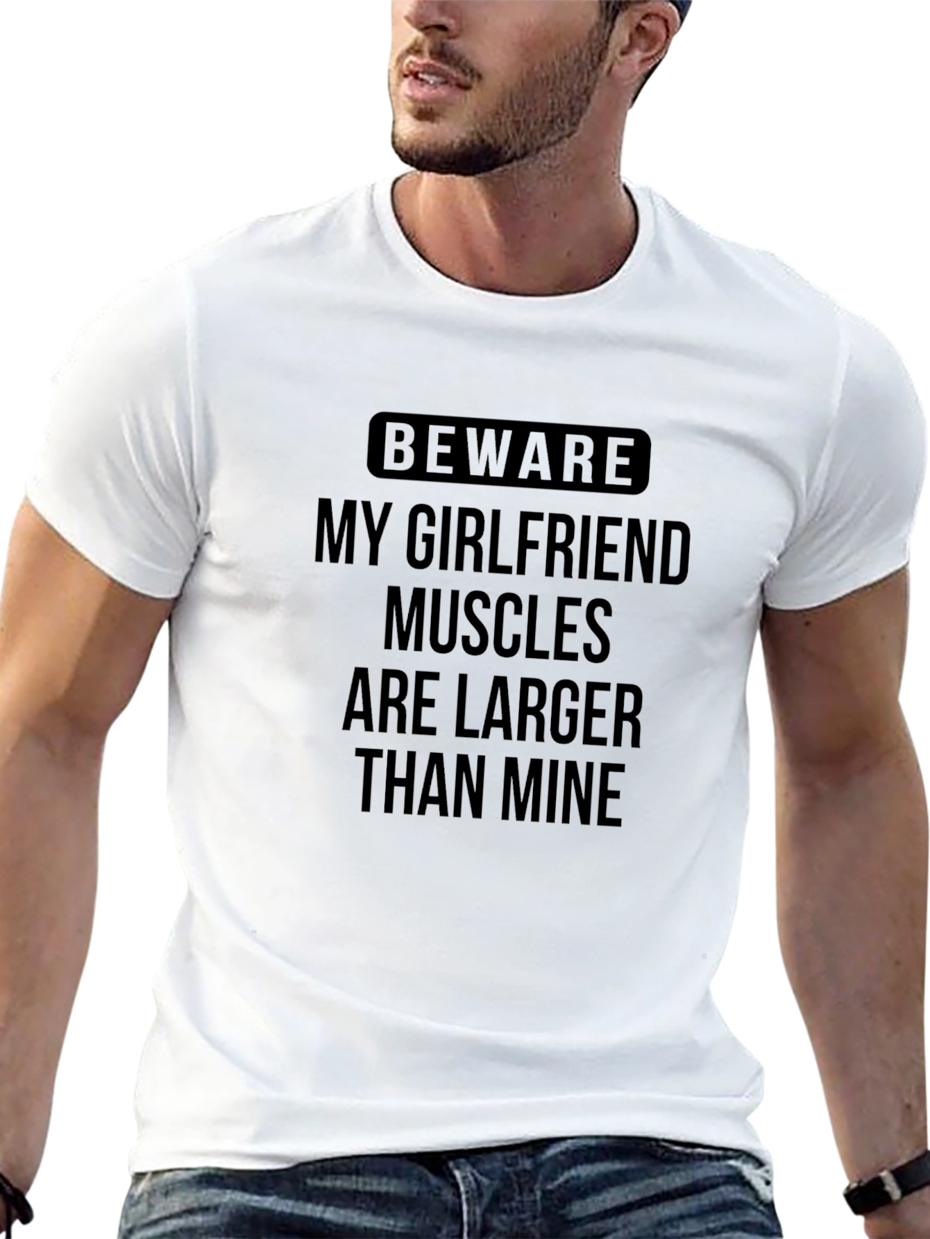 Funny Beware My Girlfriend T-Shirt