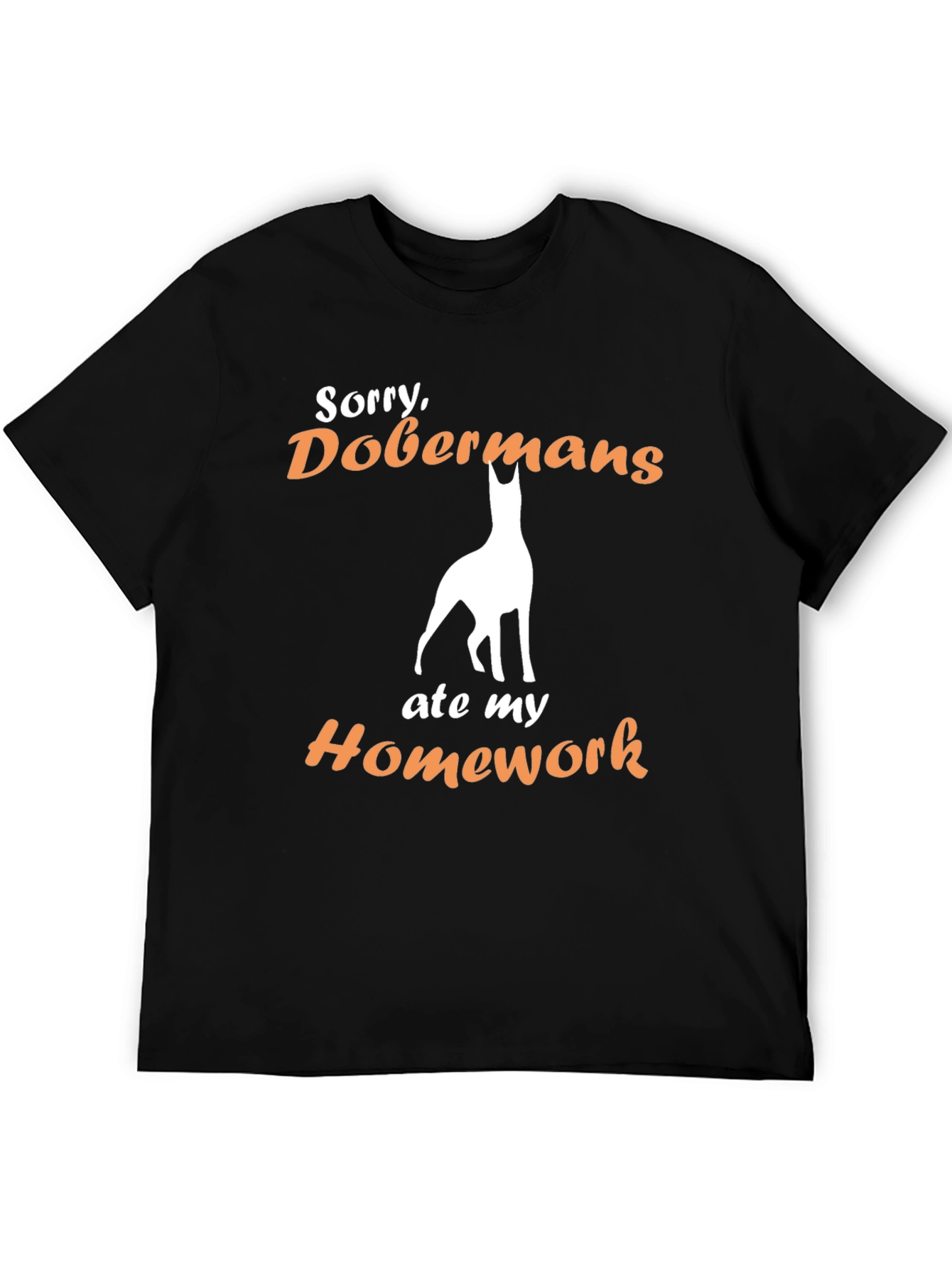 Doberman Ate My Homework Funny T-Shirt