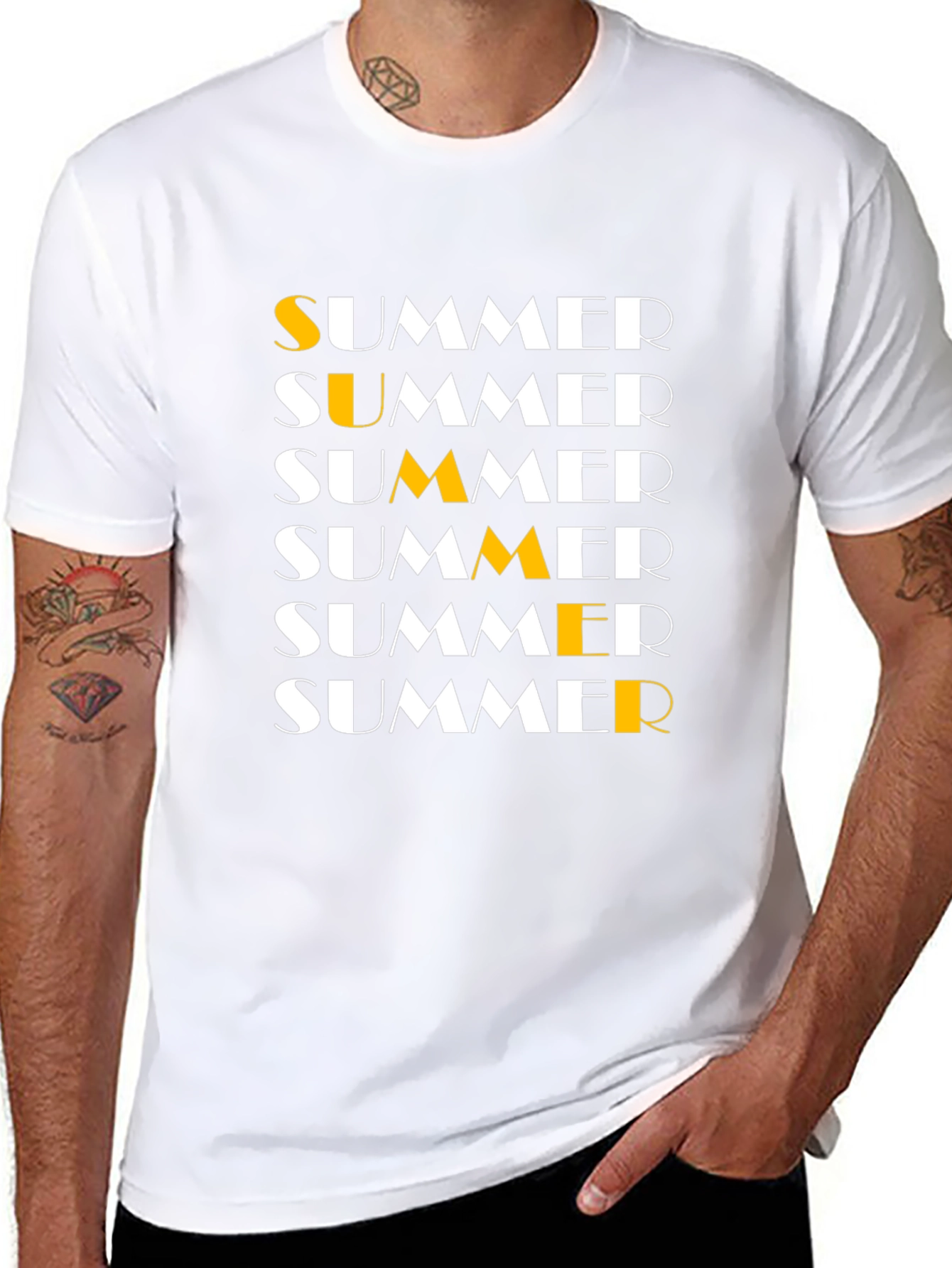 Summer Text Graphic Black T-Shirt