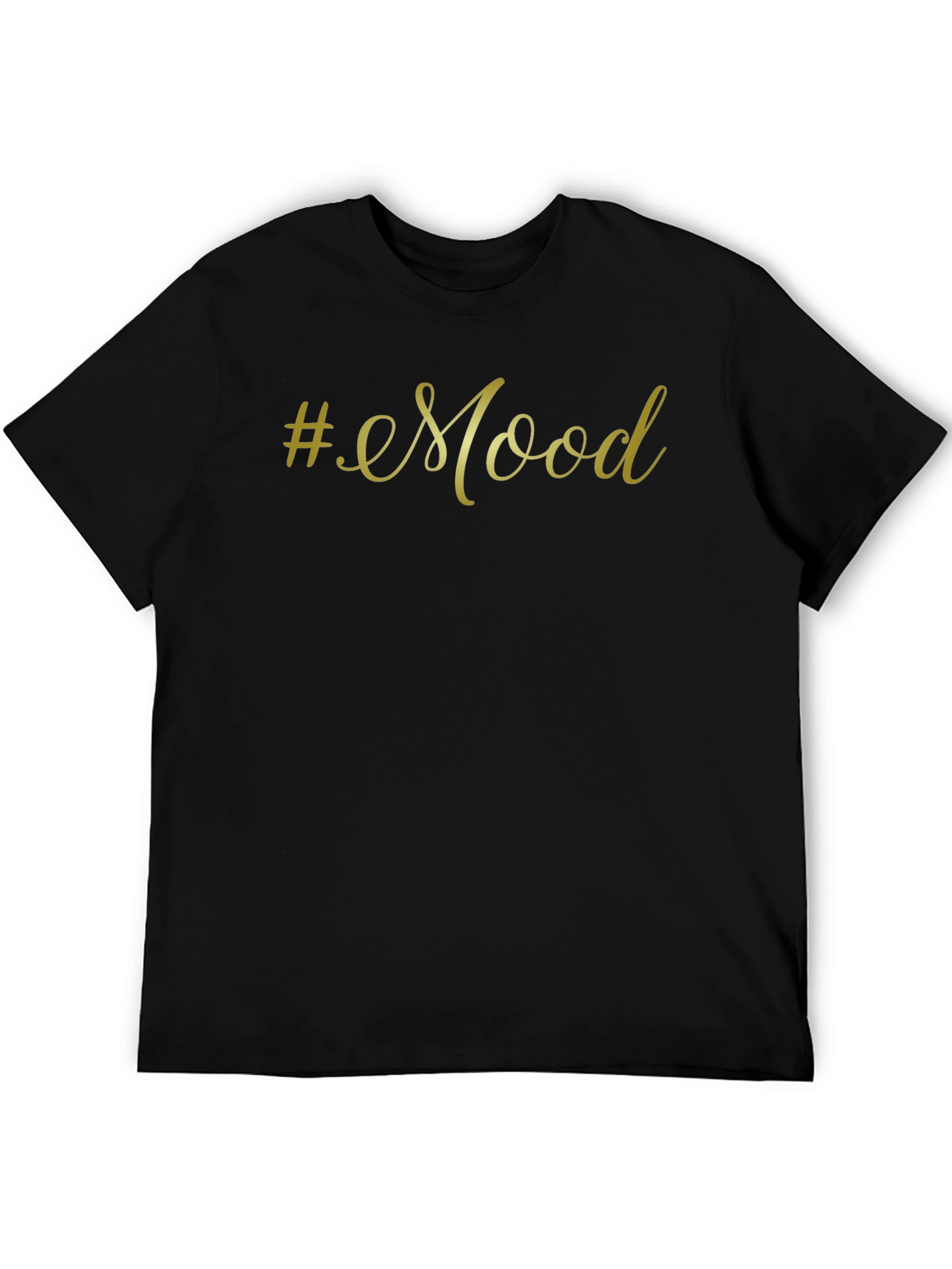 #Mood Black T-Shirt - Casual Style