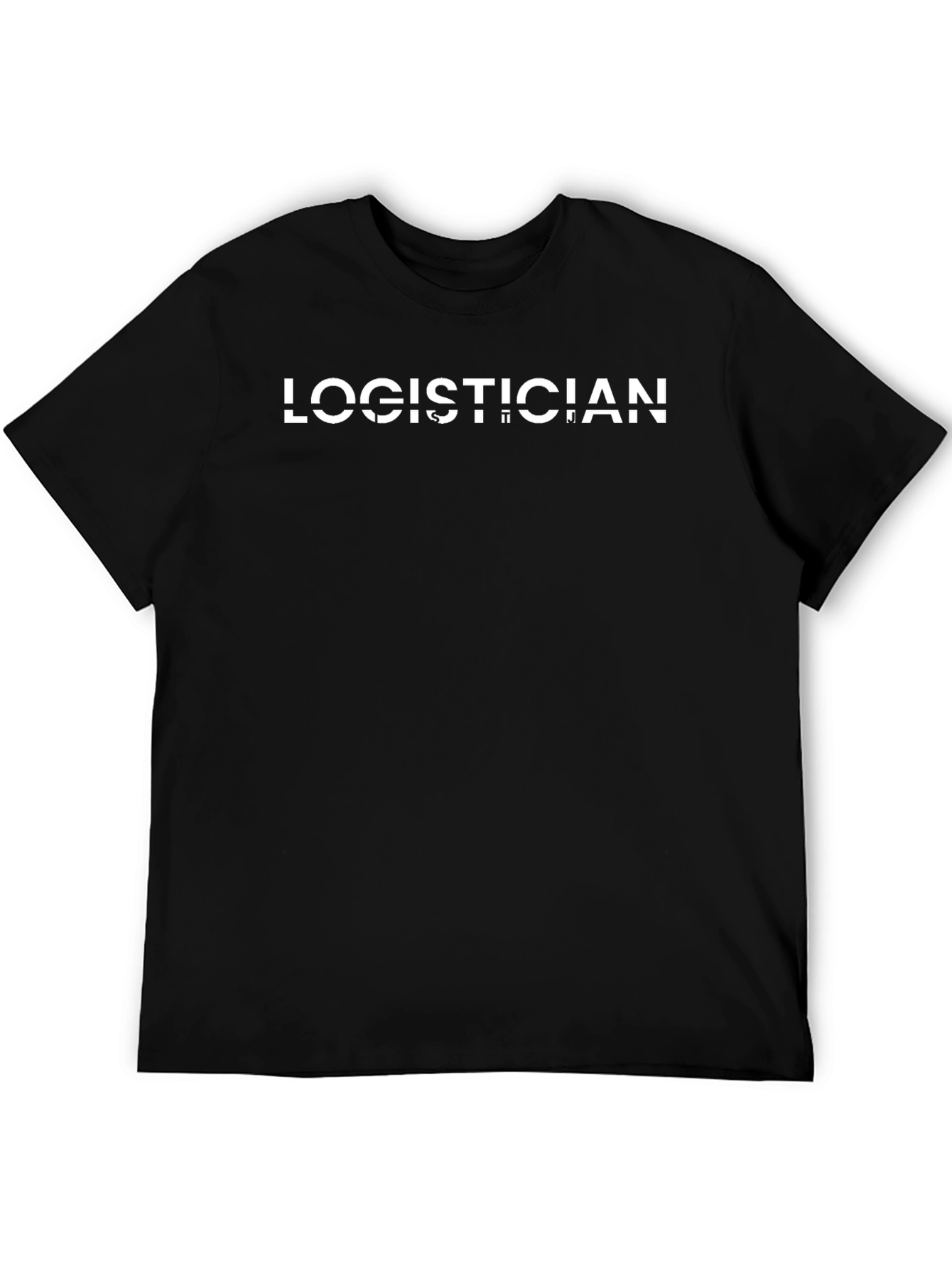 Logistician Graphic T-Shirt - Black Crew Neck Tee