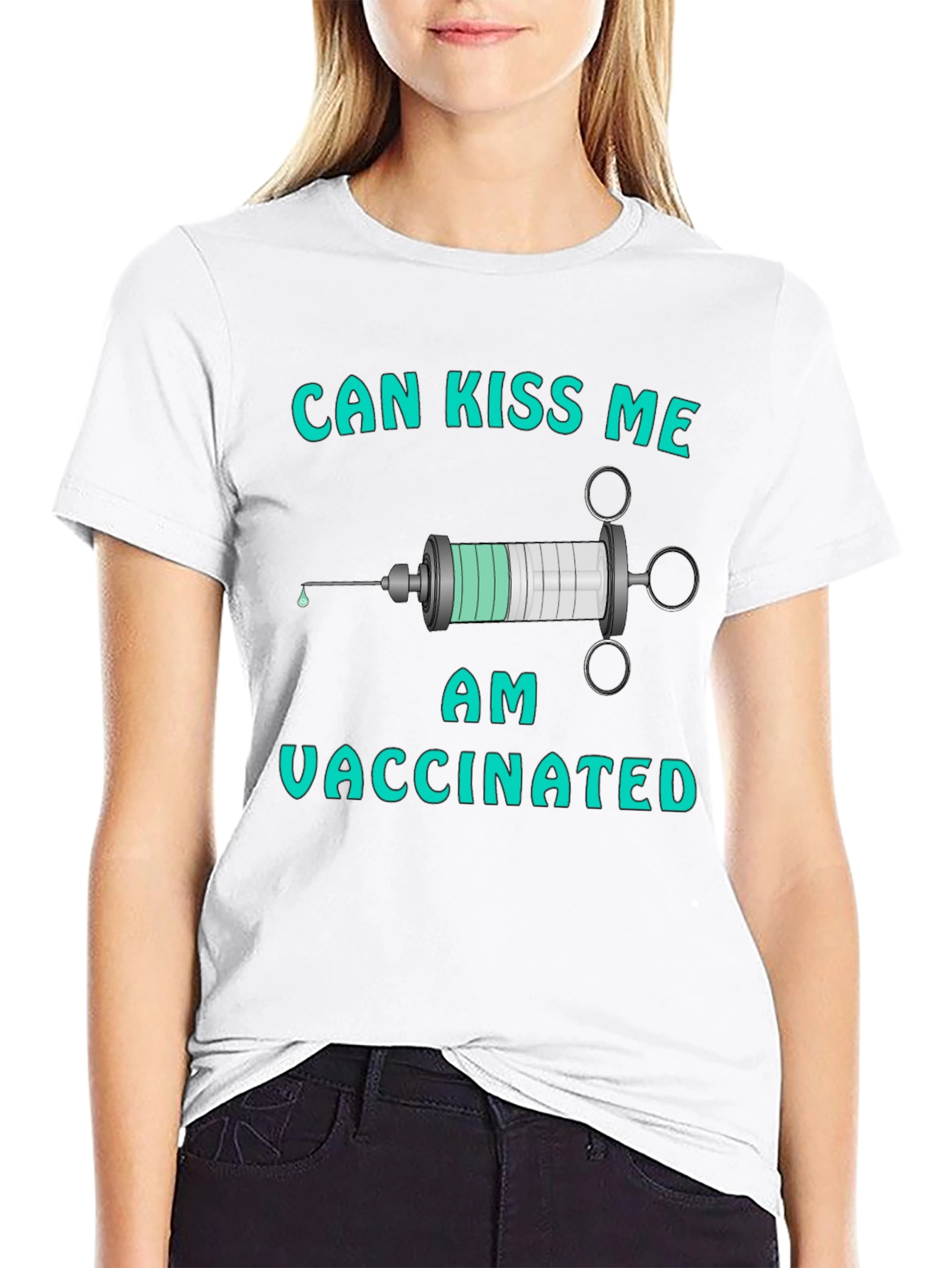 Can Kiss Me I Am Vaccinated Graphic Tee