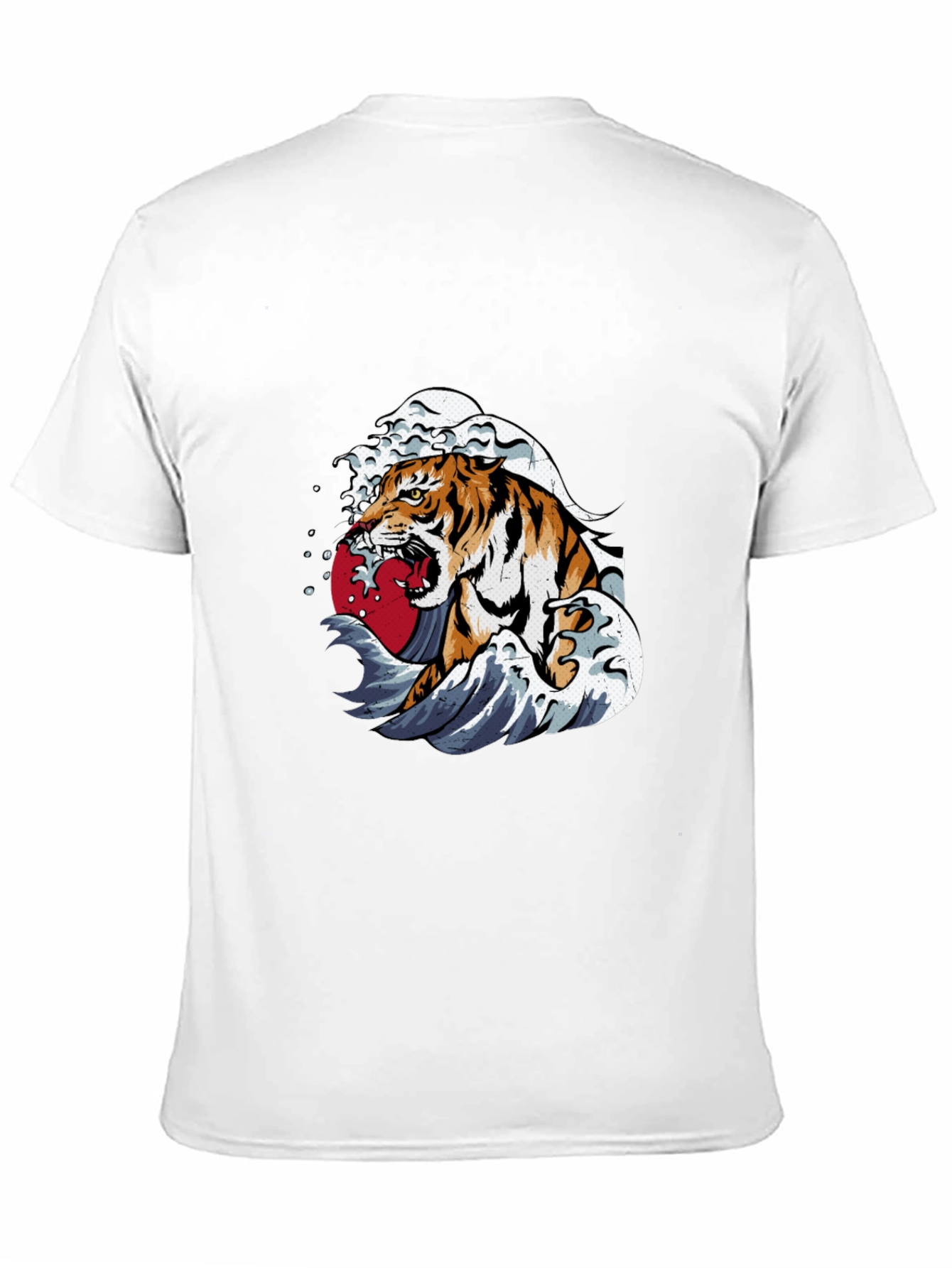 Tiger Wave Graphic Tee - Black