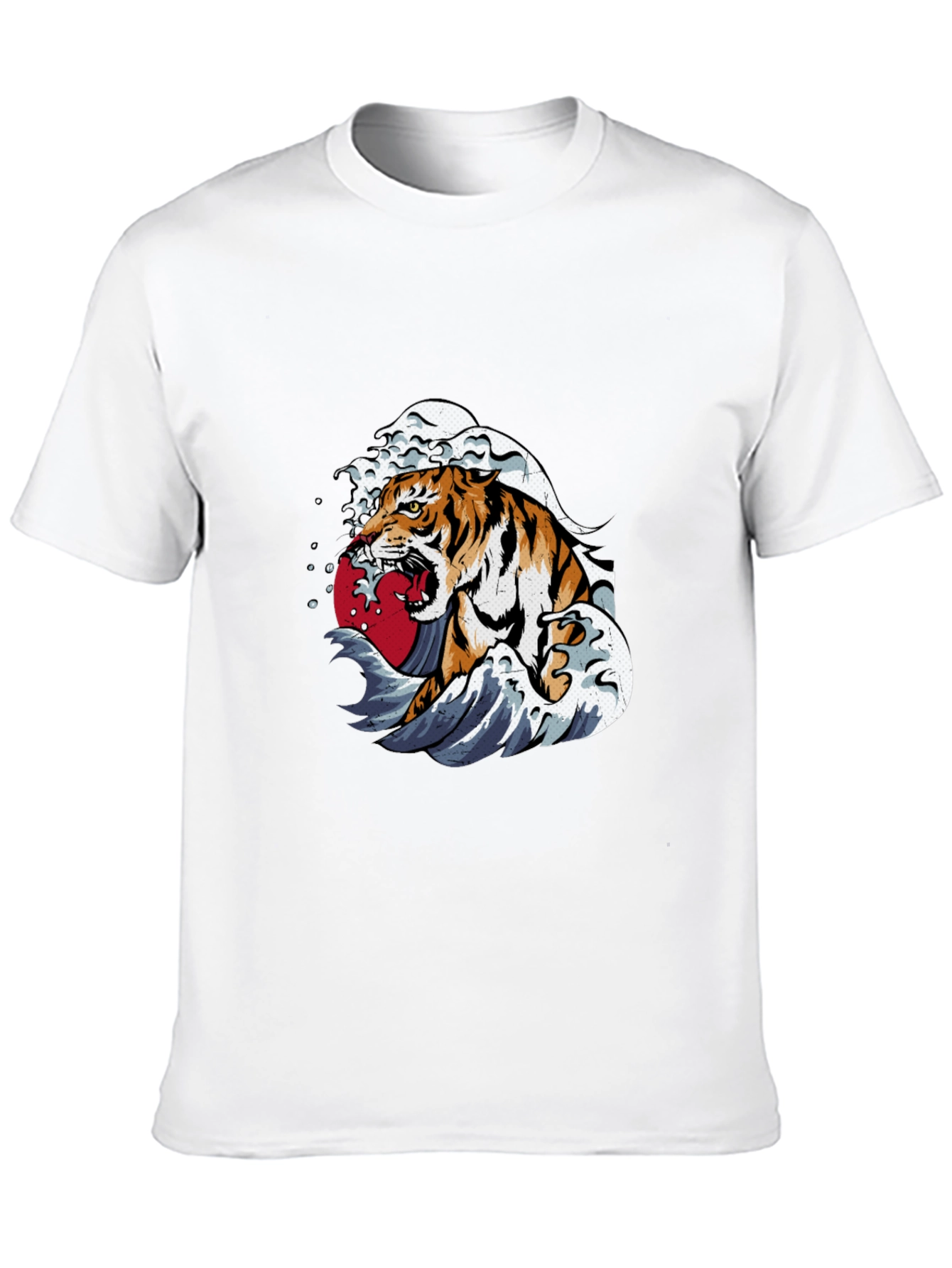 Tiger Wave Graphic Tee - Black