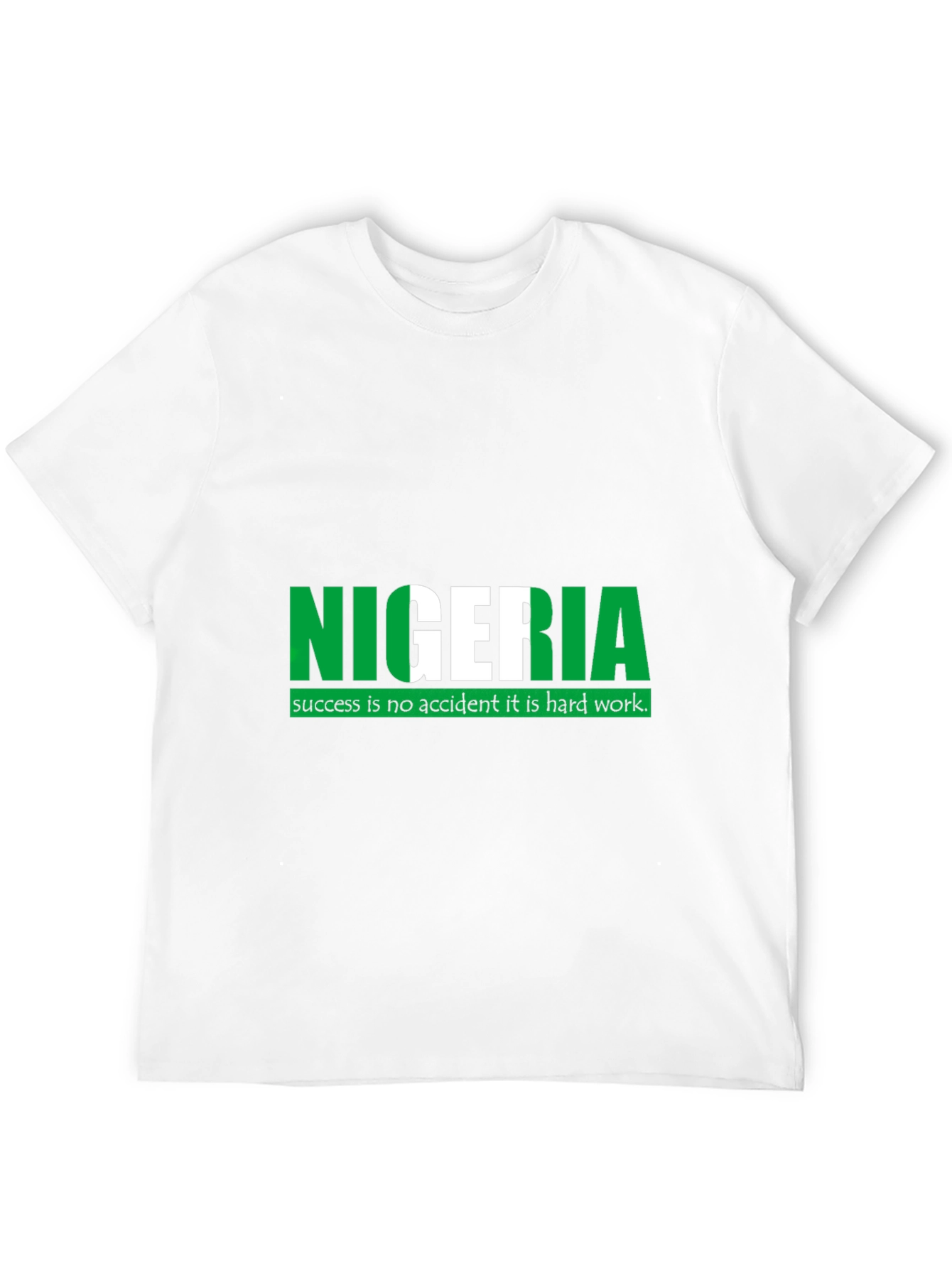 Nigeria Flag T-Shirt - Mens Black Tee
