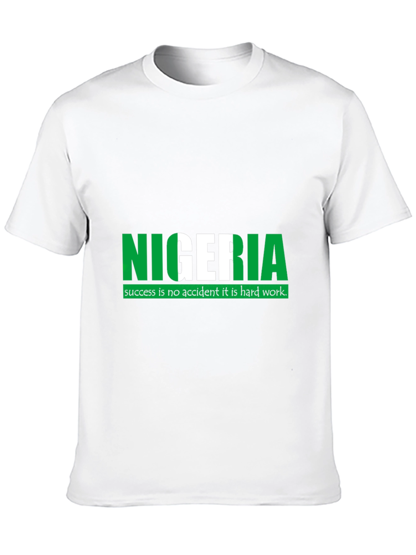 Nigeria Flag T-Shirt - Mens Black Tee