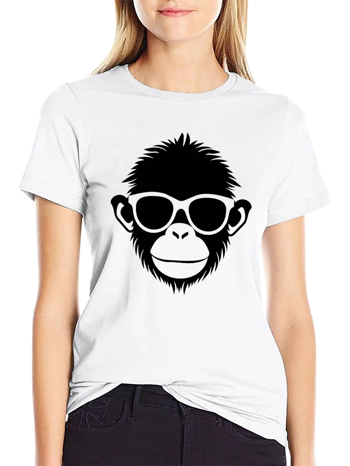 Cool Monkey Graphic Tee - Stylish Black T-Shirt