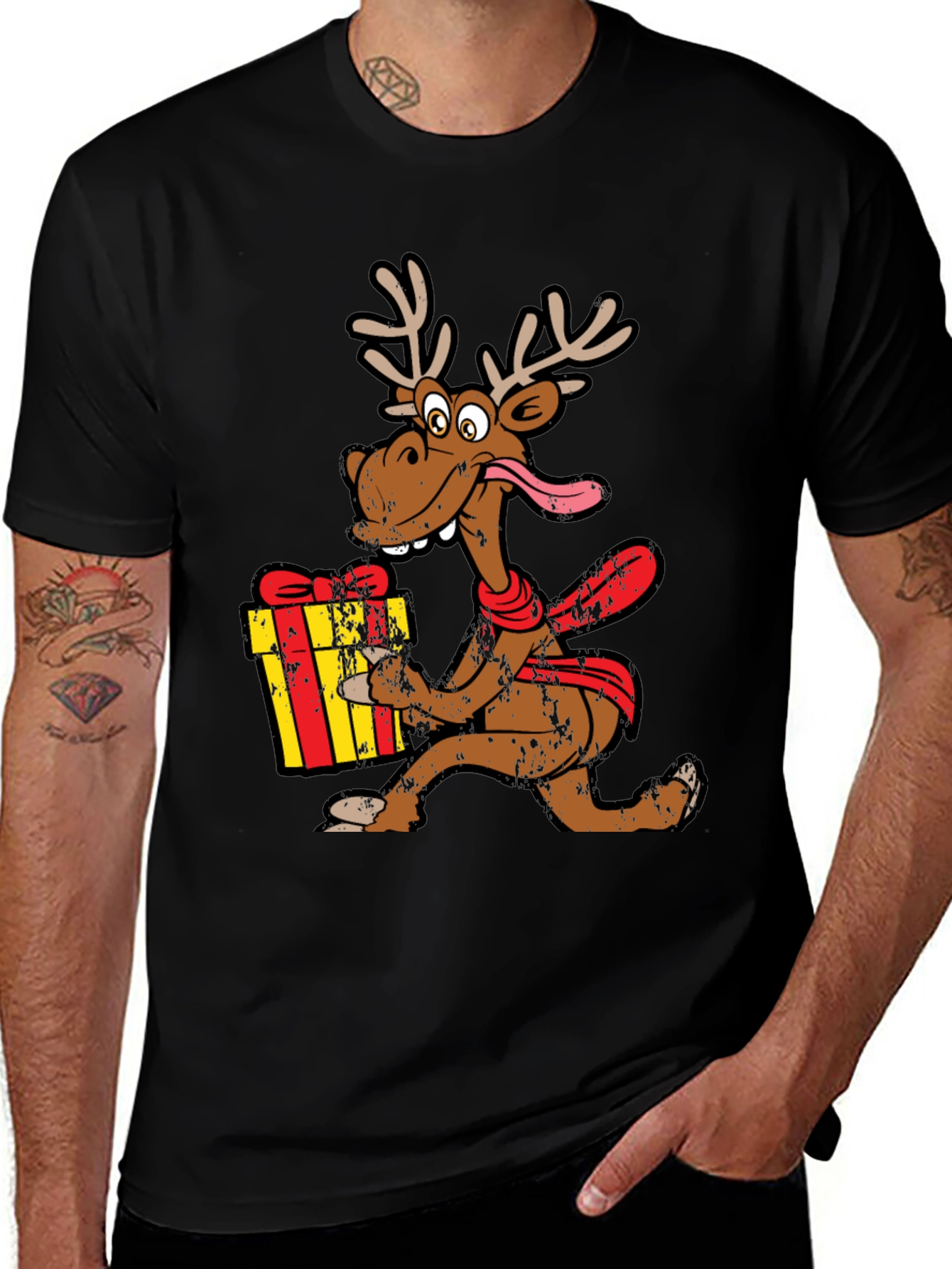 Funny Christmas Reindeer Gift T-Shirt
