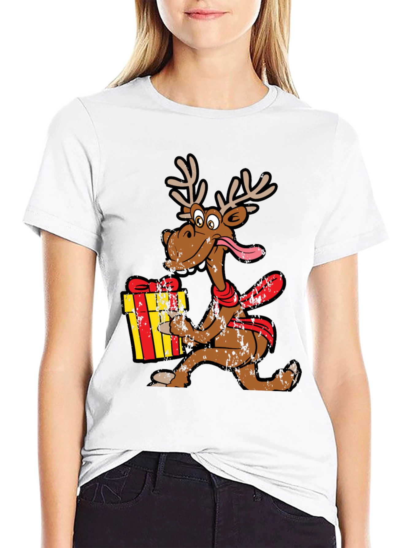 Funny Christmas Reindeer Gift T-Shirt
