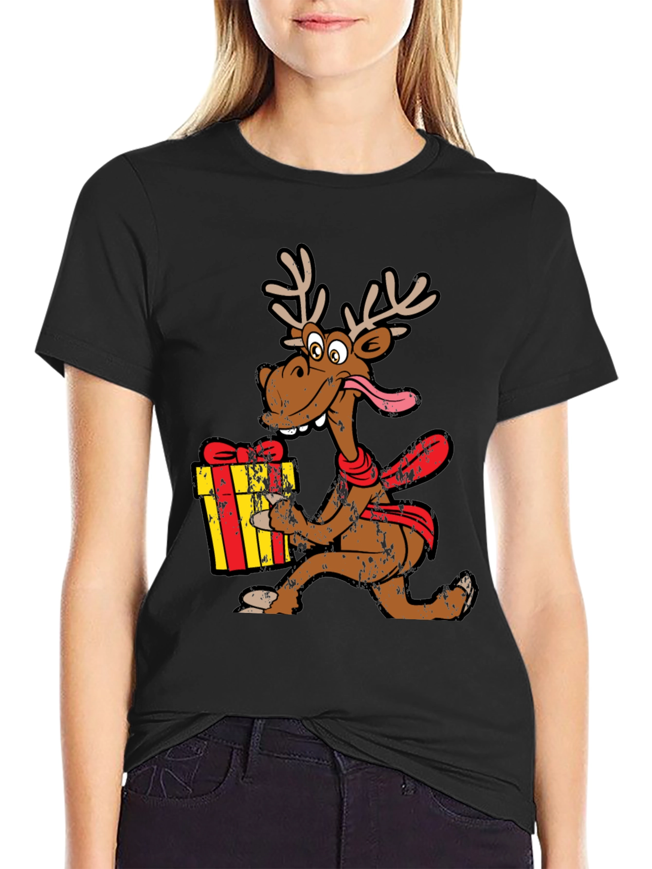 Funny Christmas Reindeer Gift T-Shirt