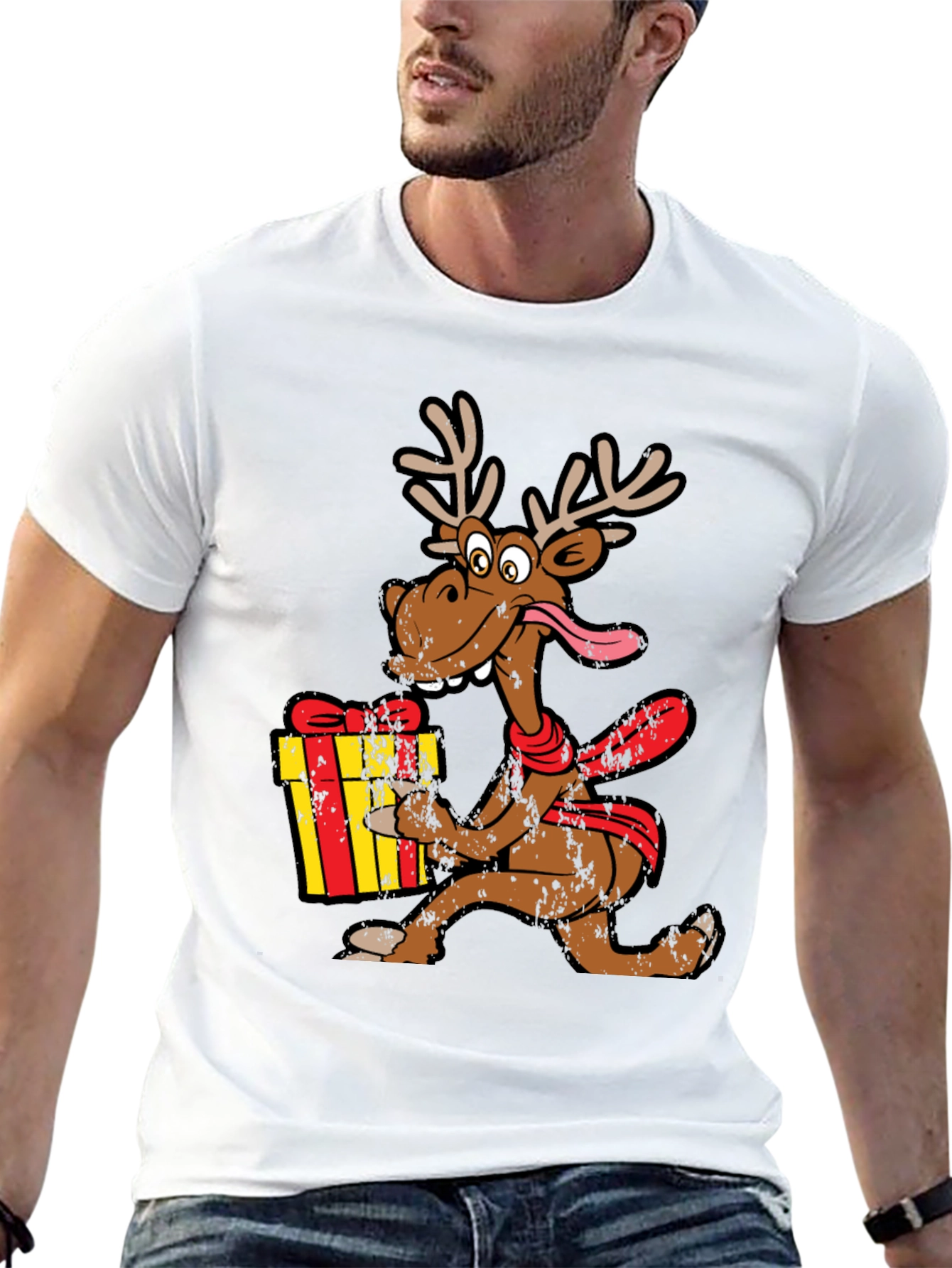 Funny Christmas Reindeer Gift T-Shirt