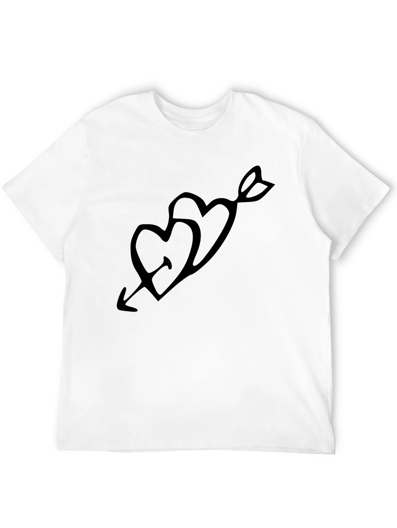 Love Arrow Graphic Black T-Shirt