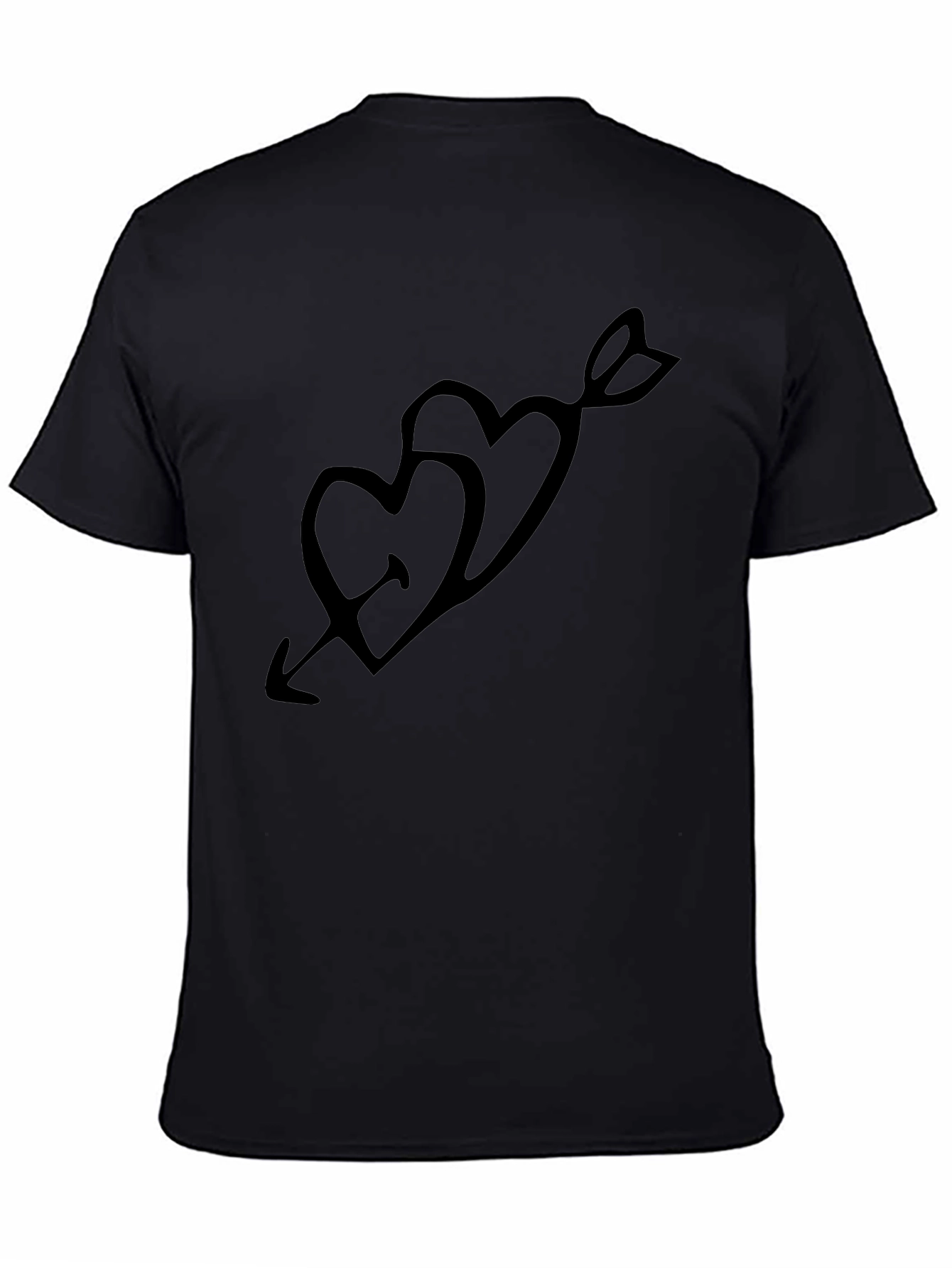 Love Arrow Graphic Black T-Shirt