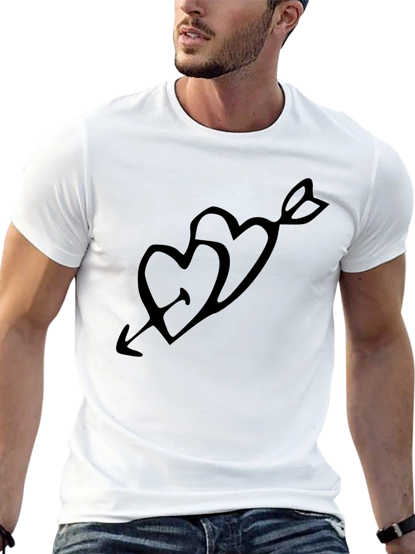 Love Arrow Graphic Black T-Shirt