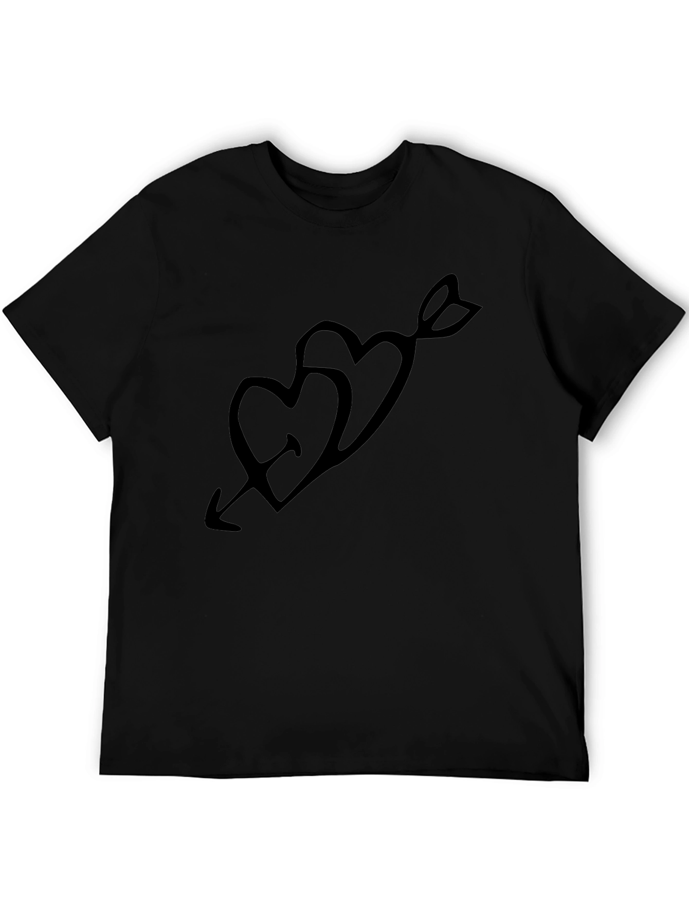 Love Arrow Graphic Black T-Shirt