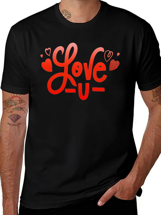 Love U Graphic Black T-Shirt