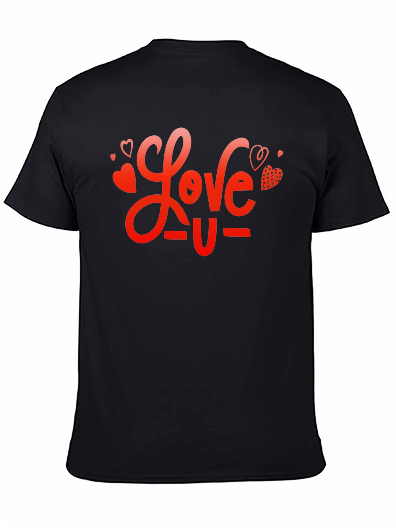 Love U Graphic Black T-Shirt