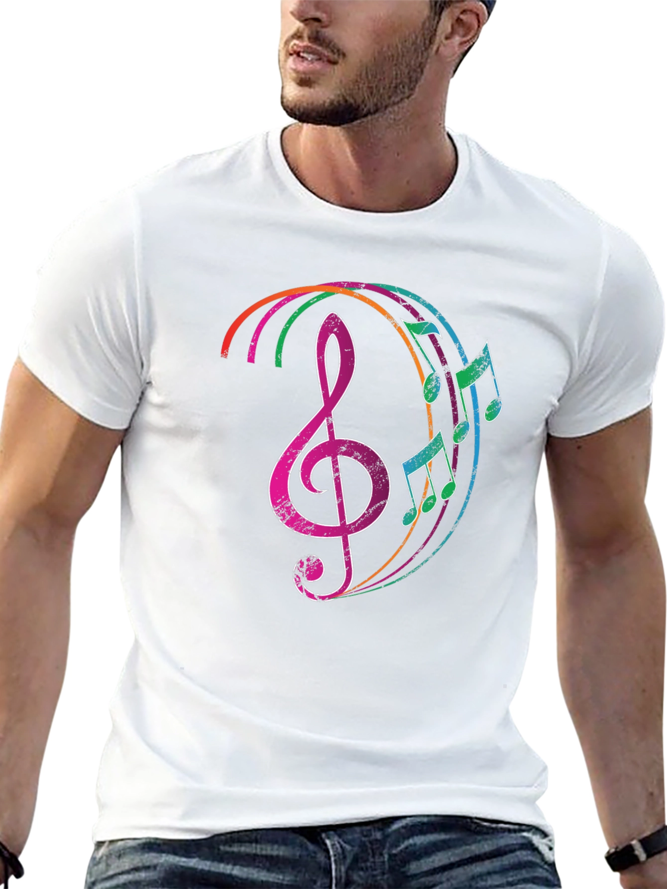 Musical Note Treble Clef Graphic Tee