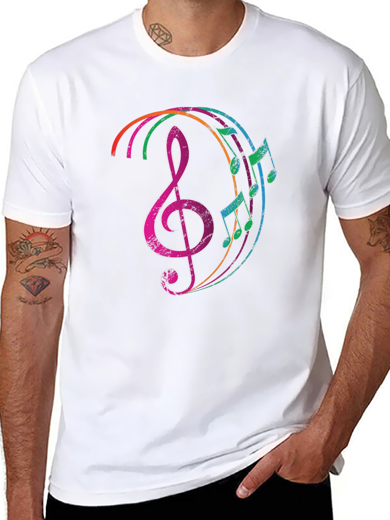 Musical Note Treble Clef Graphic Tee
