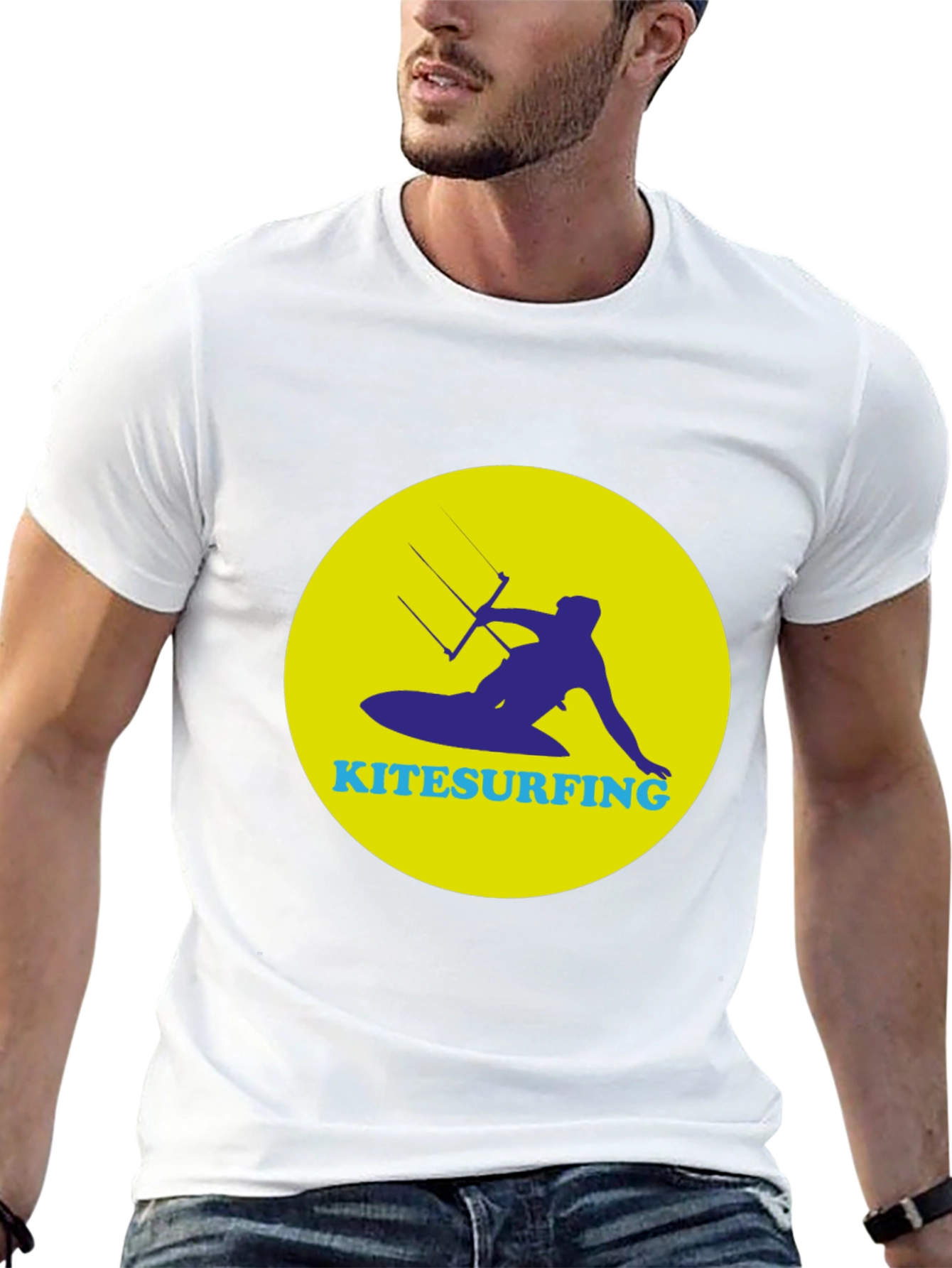 Kitesurfing Graphic T-Shirt - Black