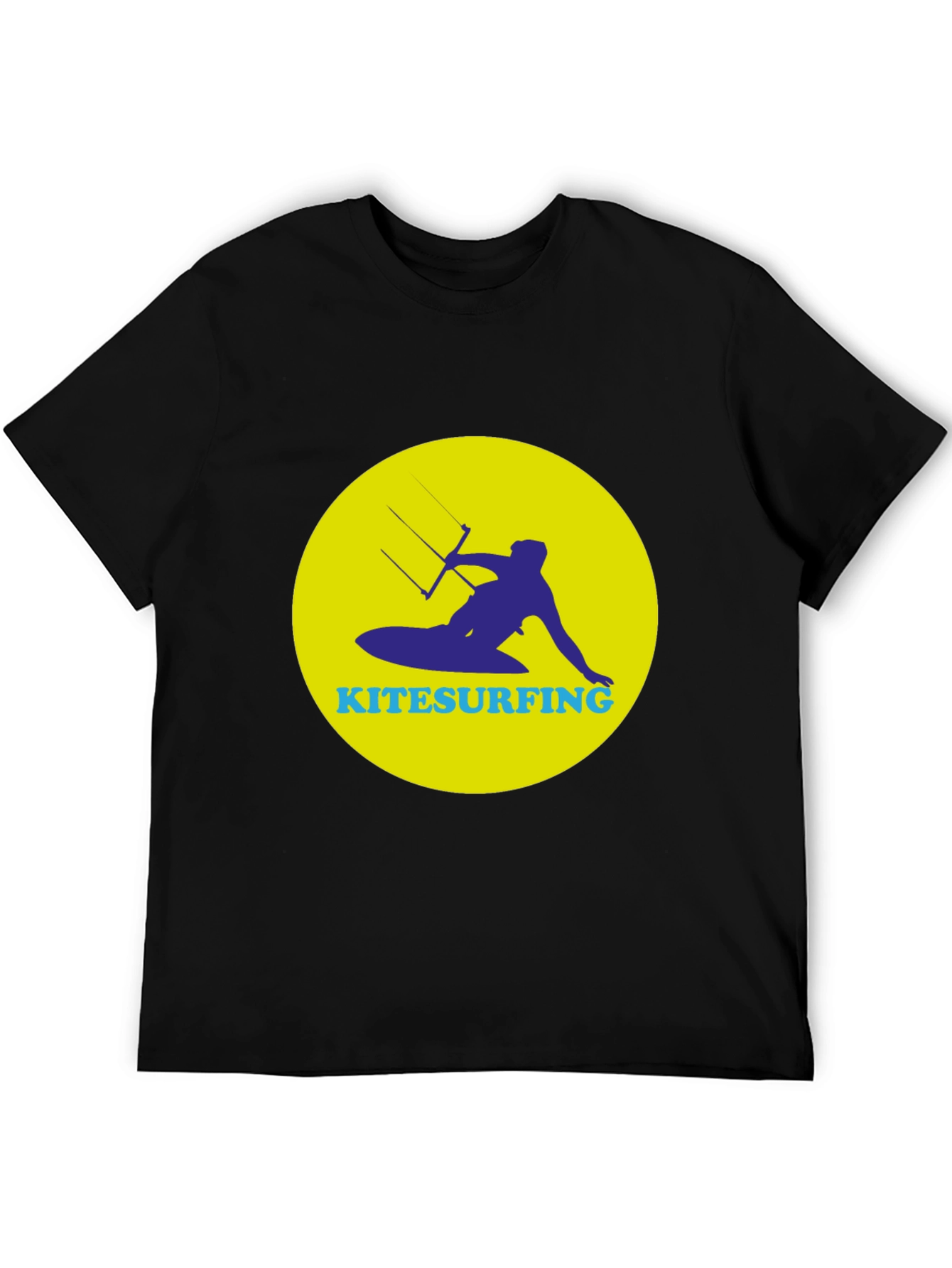 Kitesurfing Graphic T-Shirt - Black