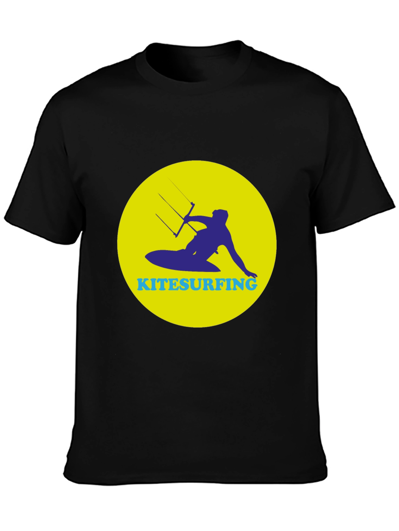 Kitesurfing Graphic T-Shirt - Black