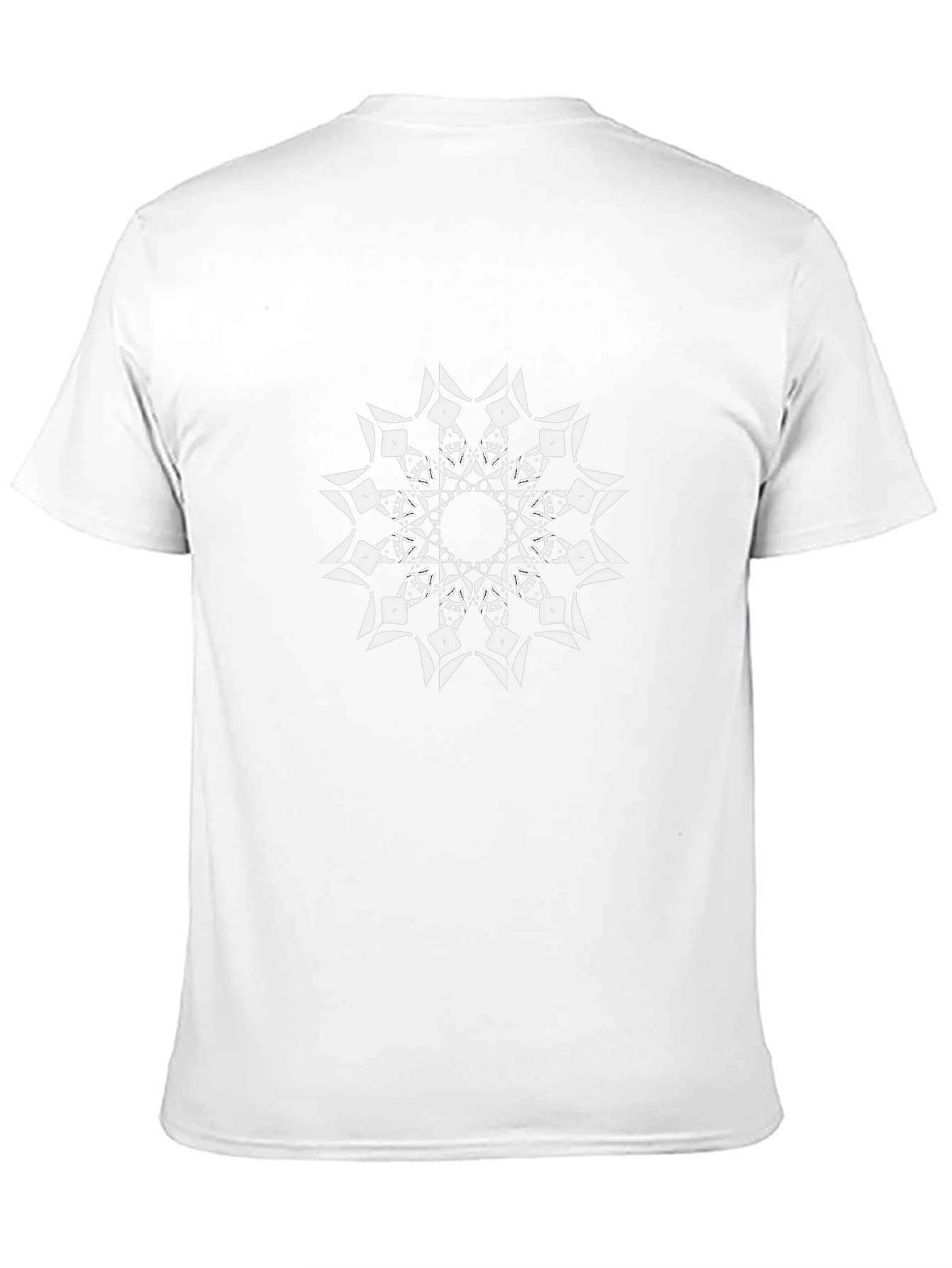 Abstract Mandala Print Black T-Shirt