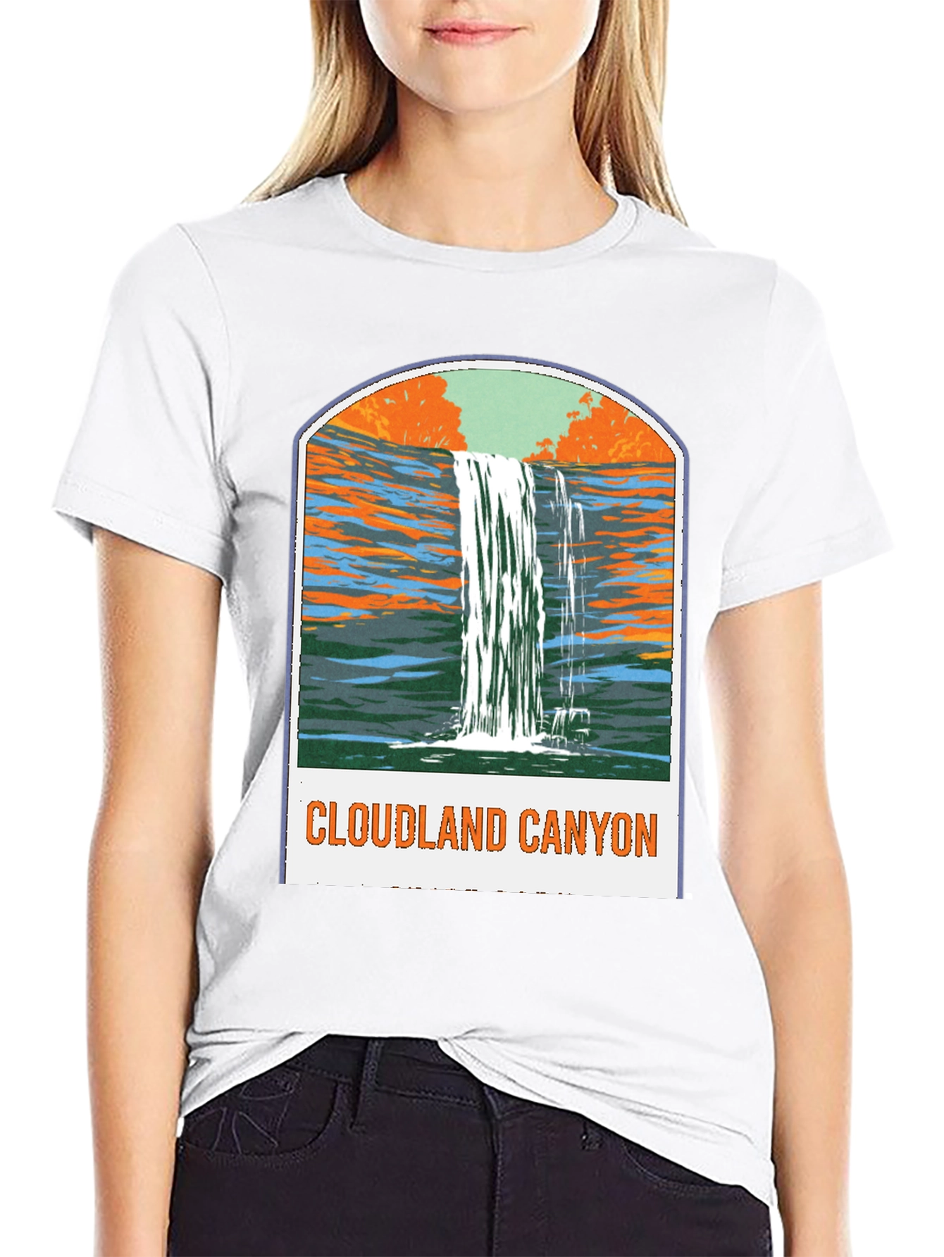 Cloudland Canyon Graphic Tee - Black Cotton T-Shirt